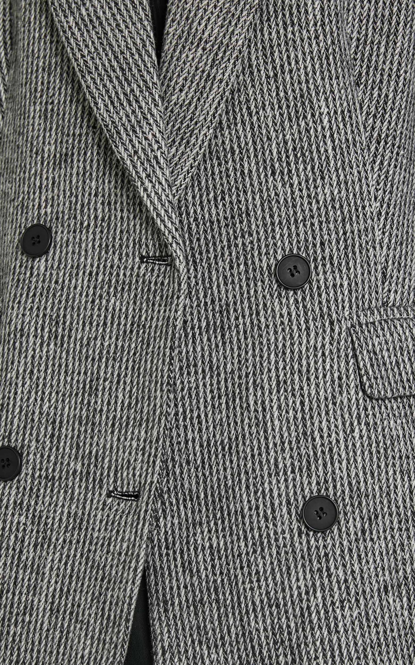 Roy Blazer - Oversized Textured Blazer in Black / White