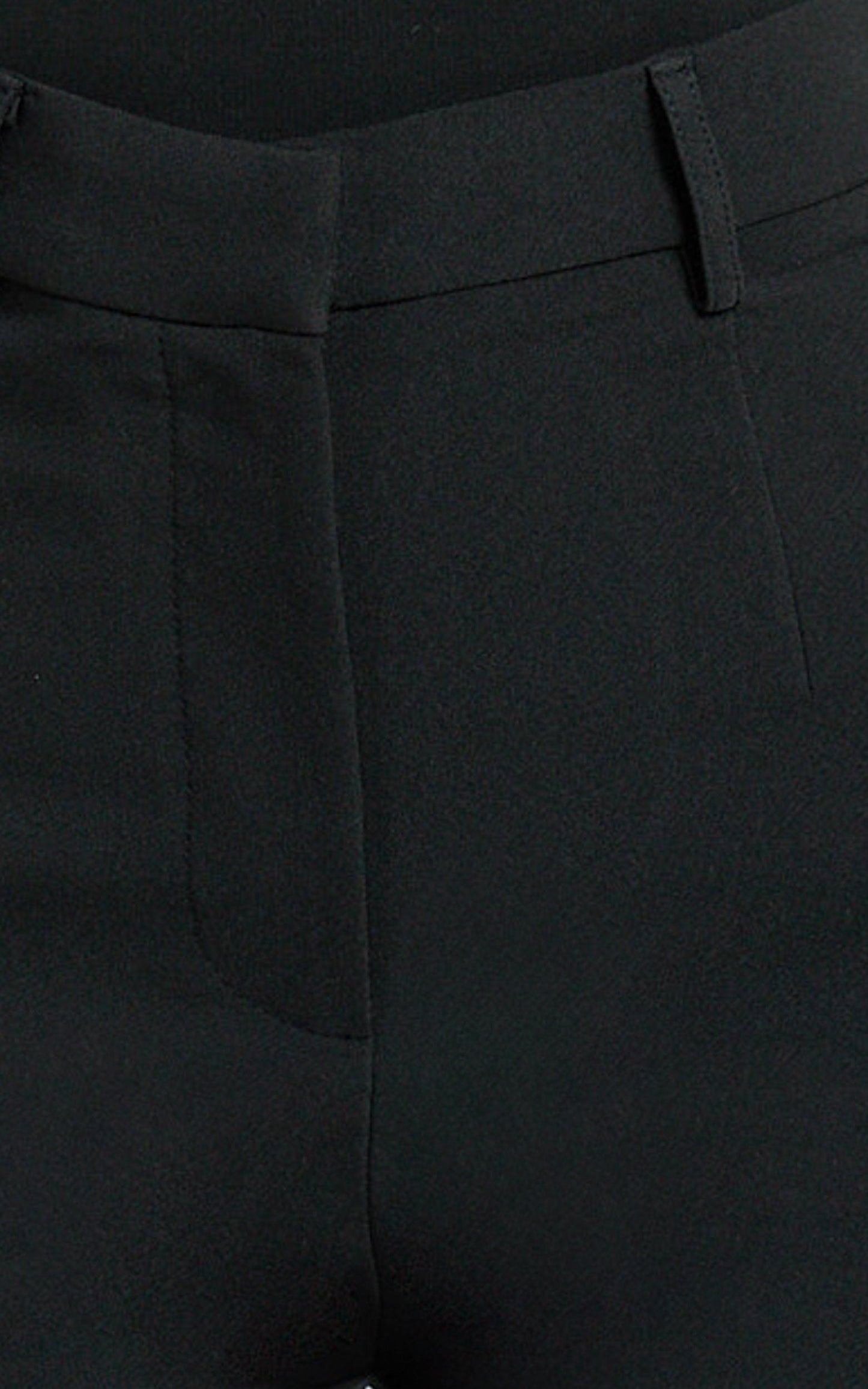 Sally Pants - Mid Waisted Straight Leg Tailored Pants in Black