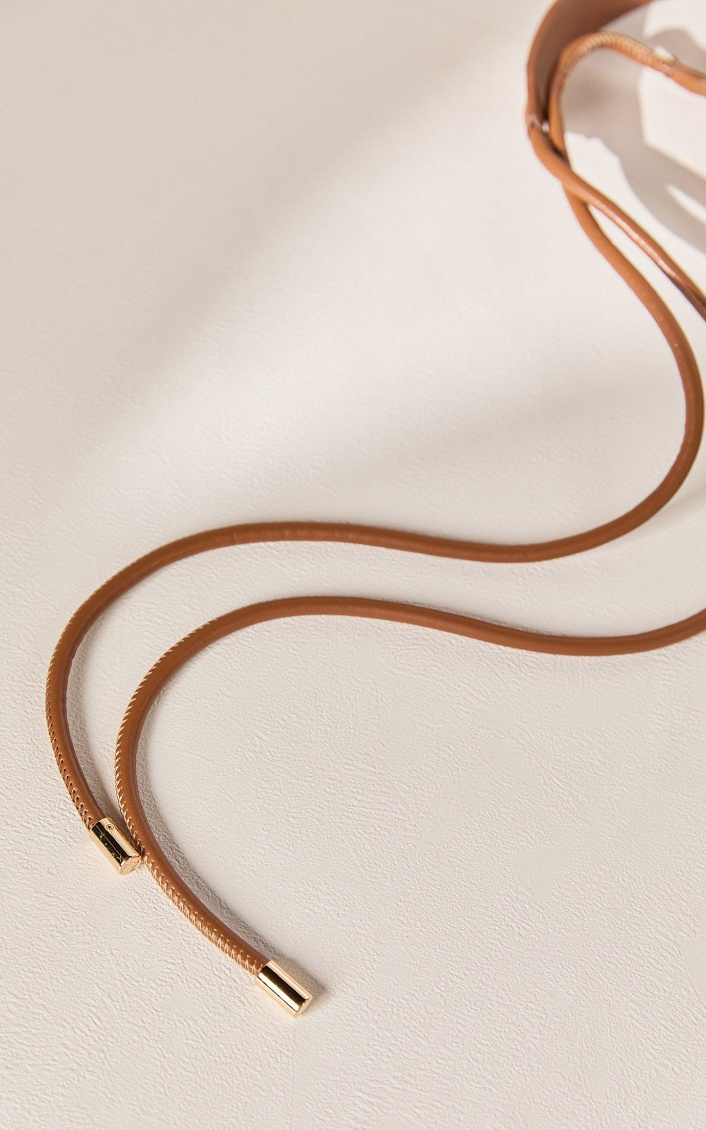 Samara Belt - Band Tie Detail Waist Belt in Brown