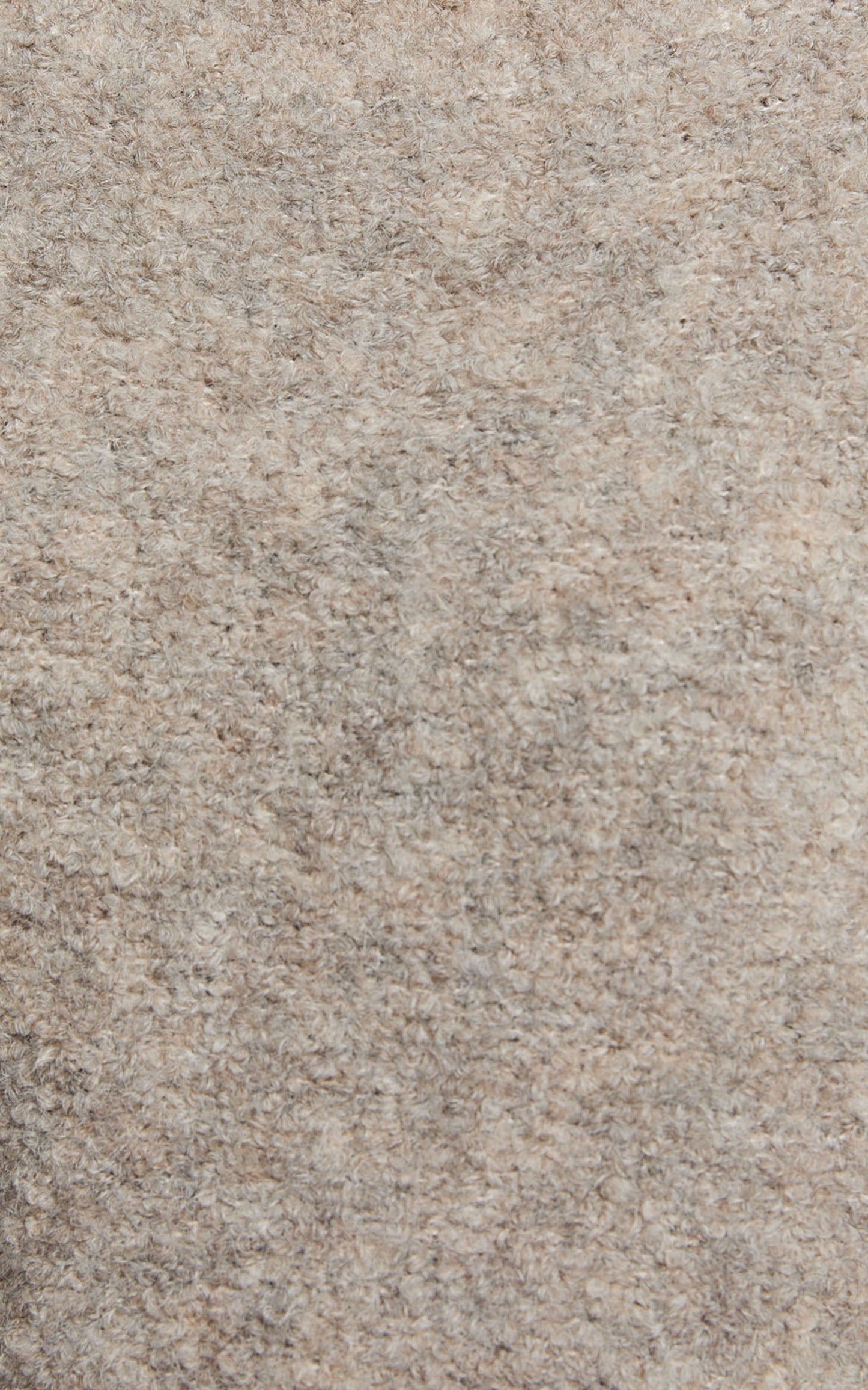 Santi Jumper - Oversized Recycled Knitted High Neck Jumper in Beige Marl