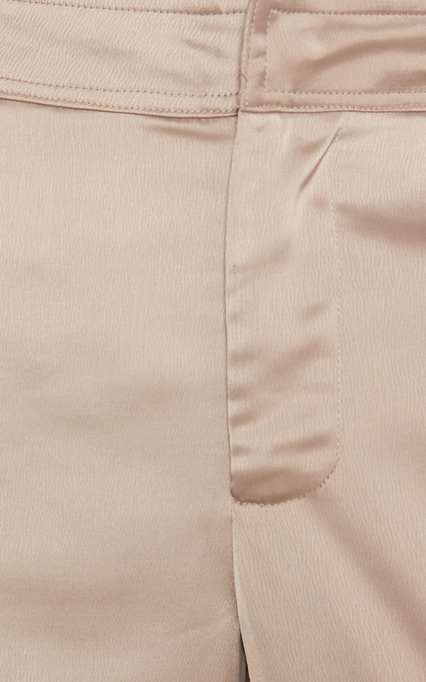Saori Pants - Mid Rise Satin Cargo Pants in Mushroom