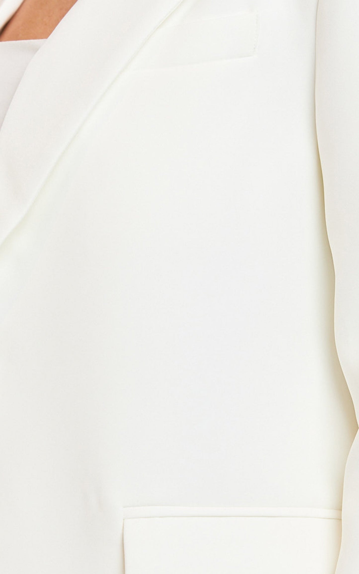 Selena Blazer - Boxy Single Breasted Blazer in Cream