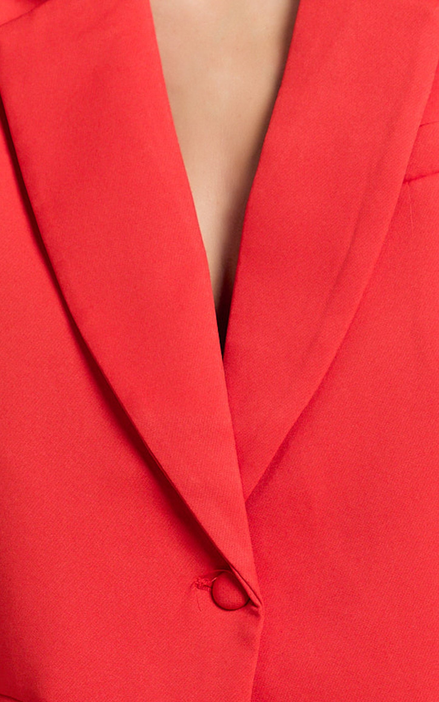 Selena Blazer - Boxy Single Breasted Blazer in Red
