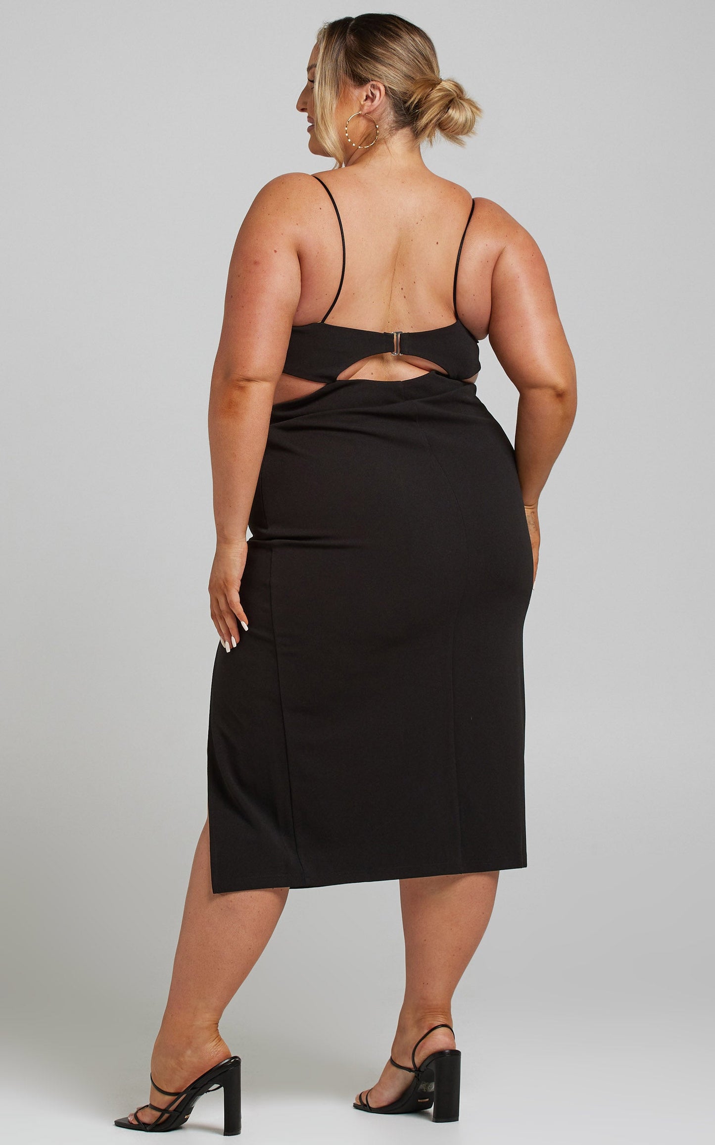 Harper Cut Out Underbust Dress in Black