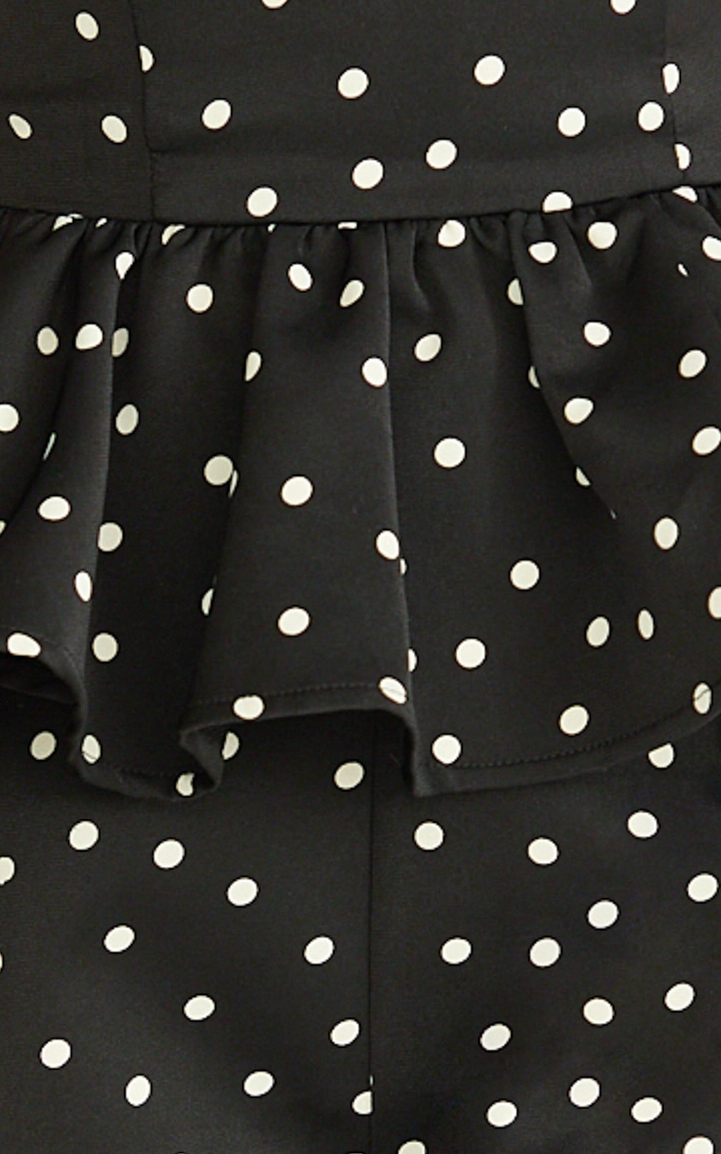 Seraphina Shorts - High Waist Micro Shorts in Black Base Polka dot Print