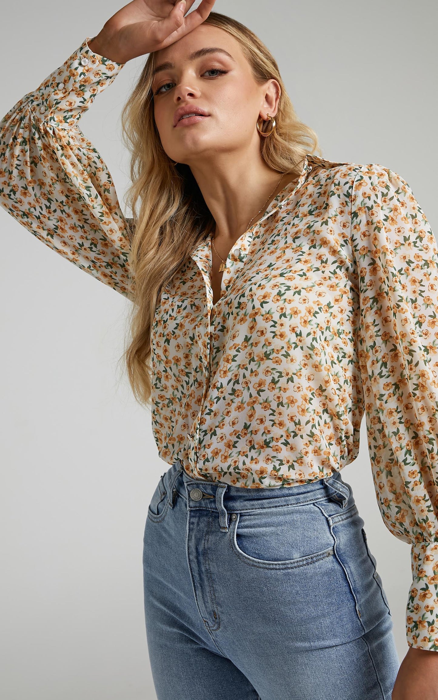 Seven Wonders - Yasmine Shirt in Yellow Floral