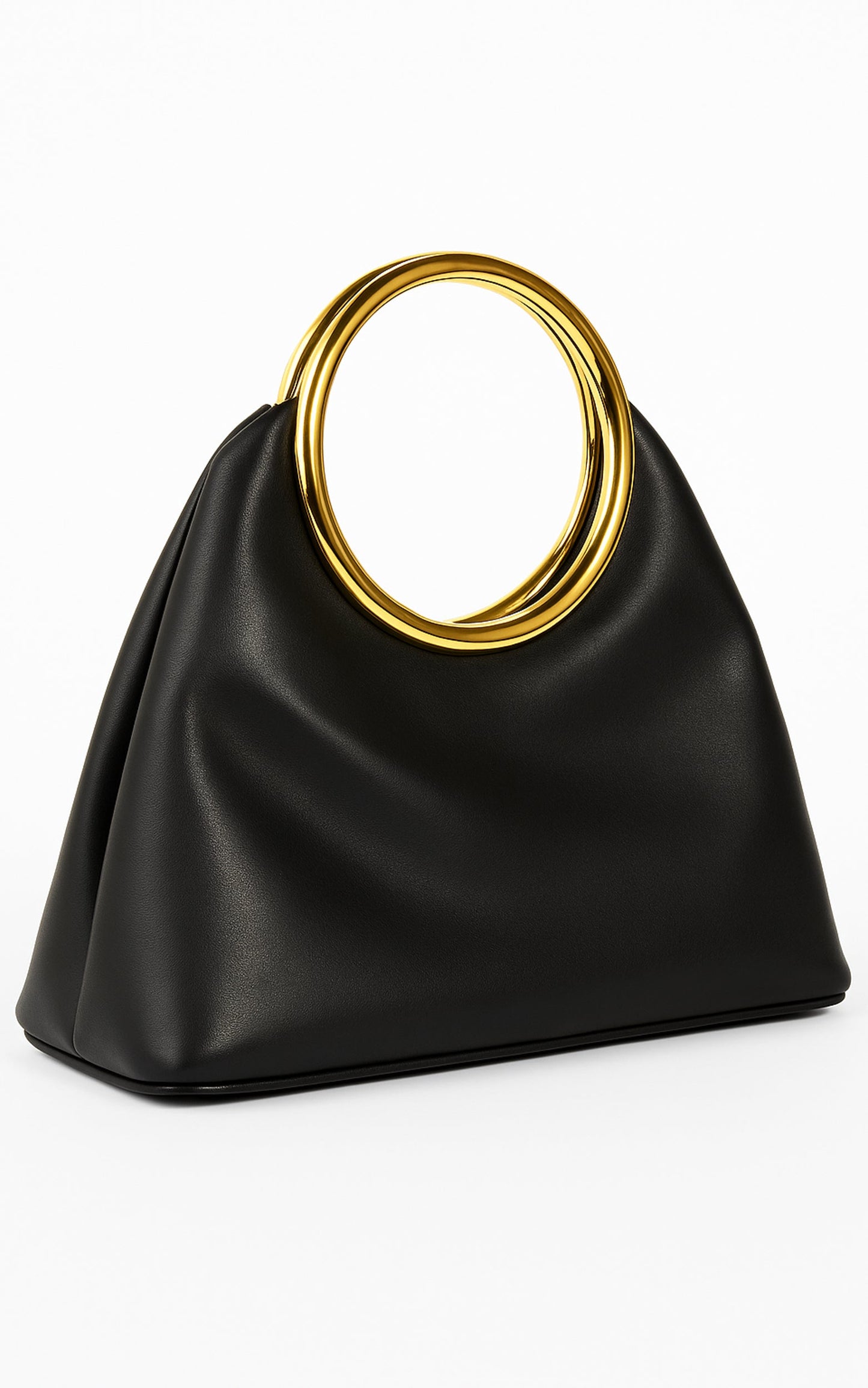 Sienna Gold Handle Bag in Black