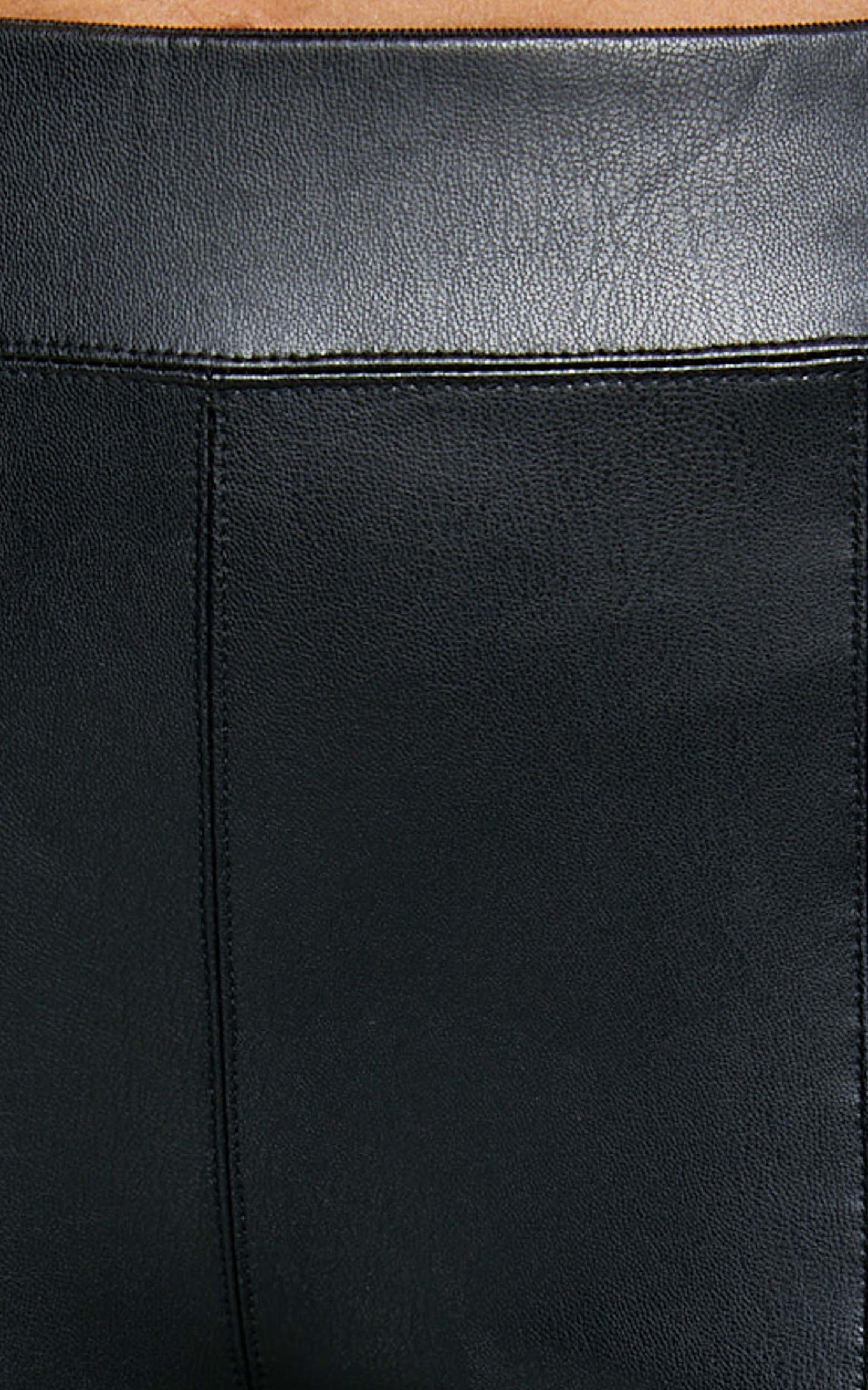 Sienna Pants - High Waisted Faux Leather Skinny Pants in Black