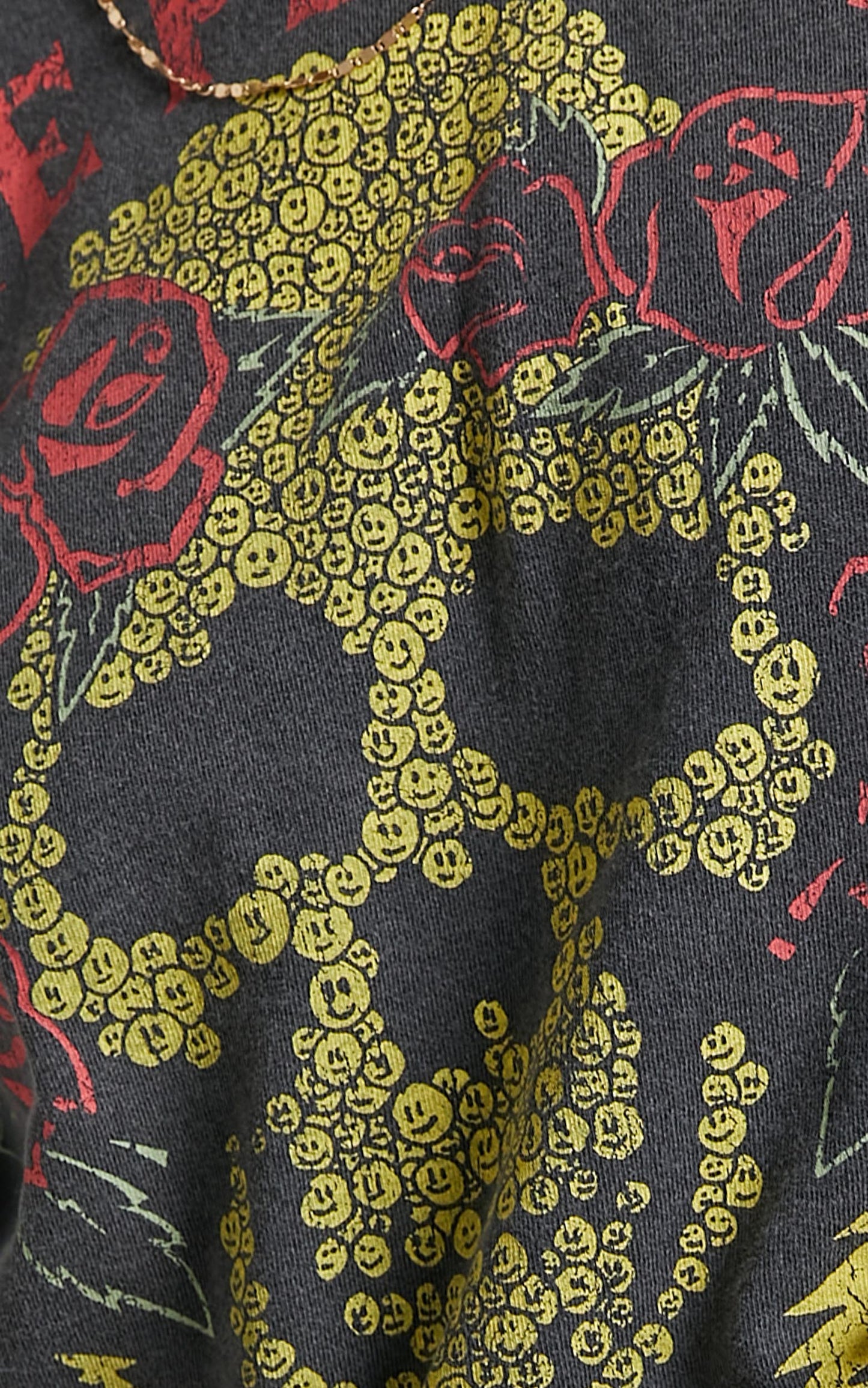 The People Vs - Dead Roses Vintage Helena Tee in Ultra Black