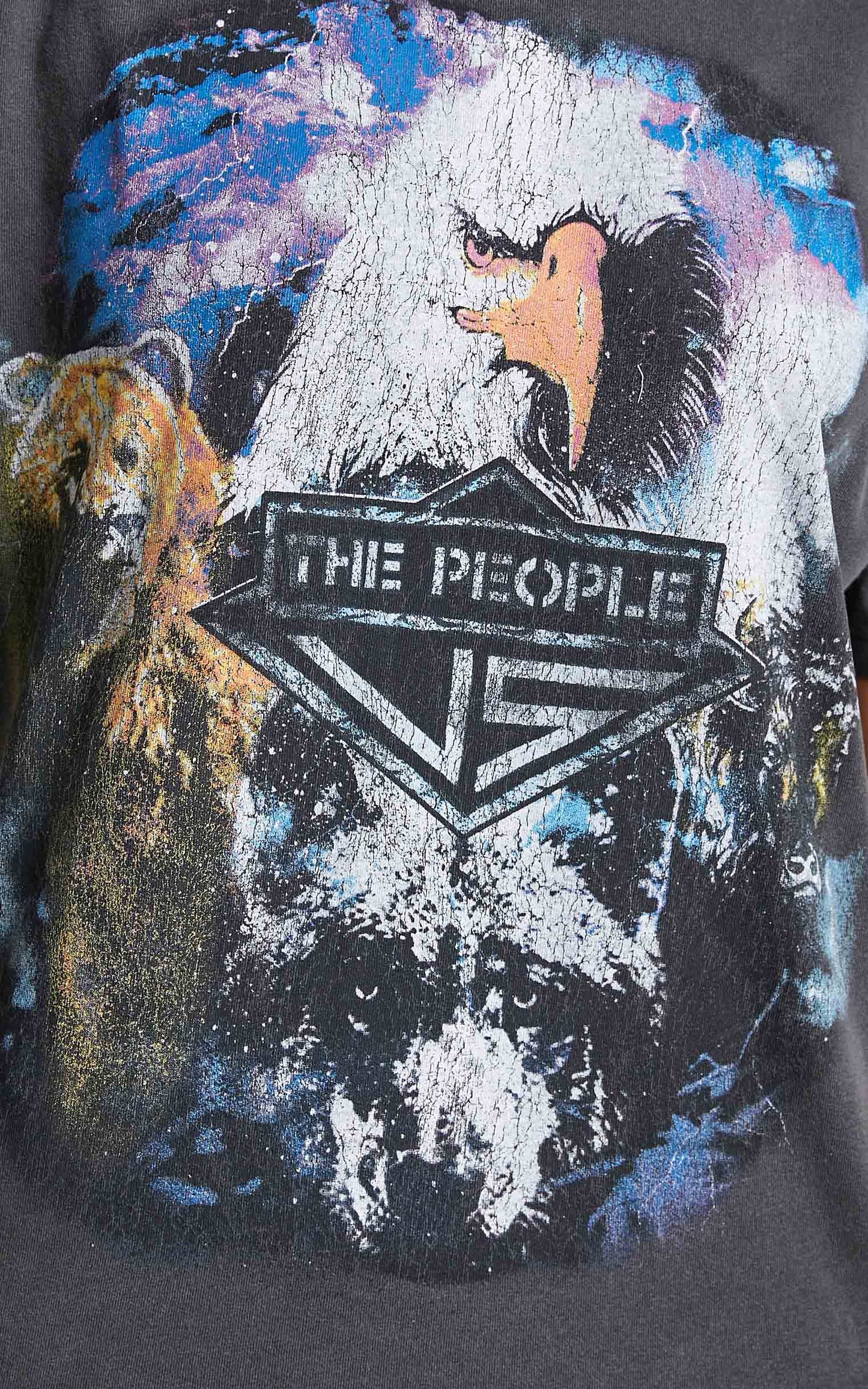 The People Vs - Hallucinate Boyfriend Tee in Vintage Black