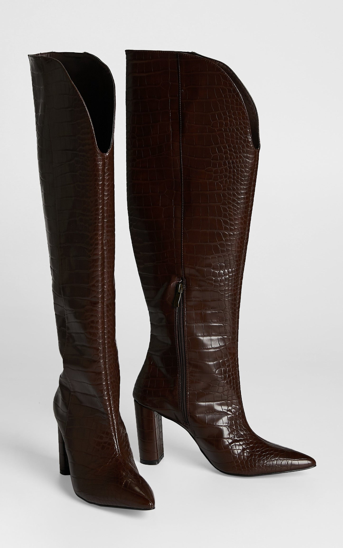 Therapy - Ginny Boots in Chocolate Croc