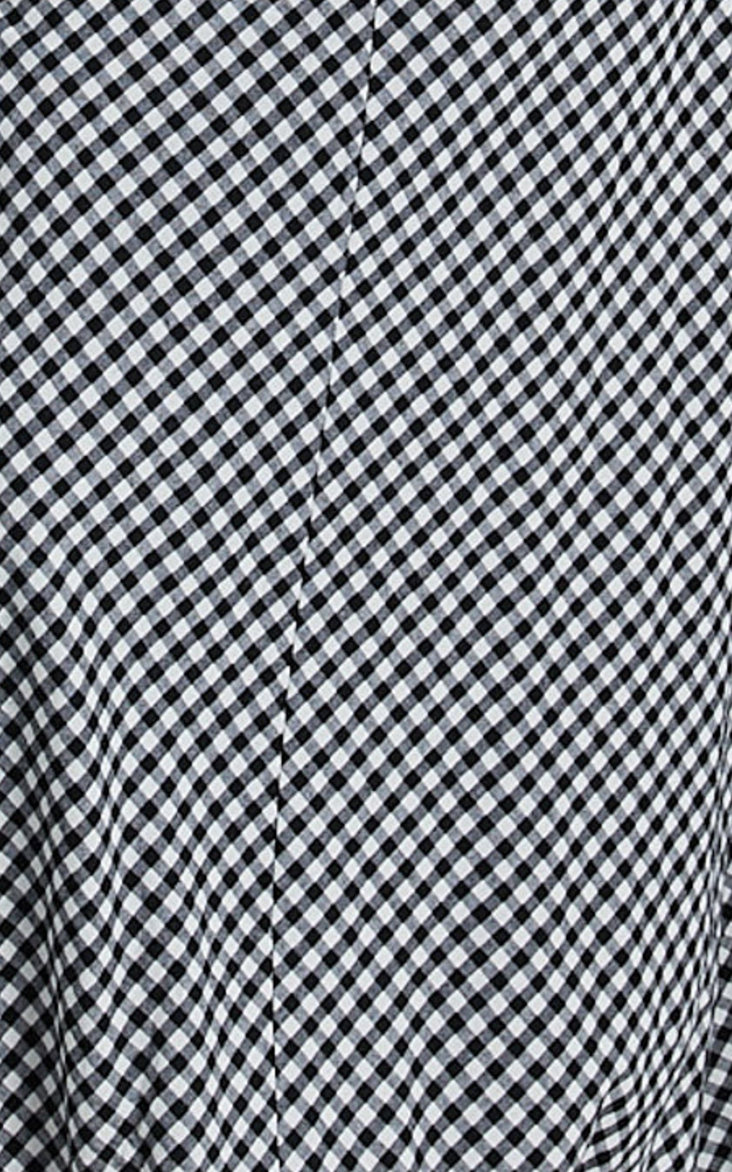Thraia Midi Dress - Strappy Plunge Slip Dress in Black and White Check