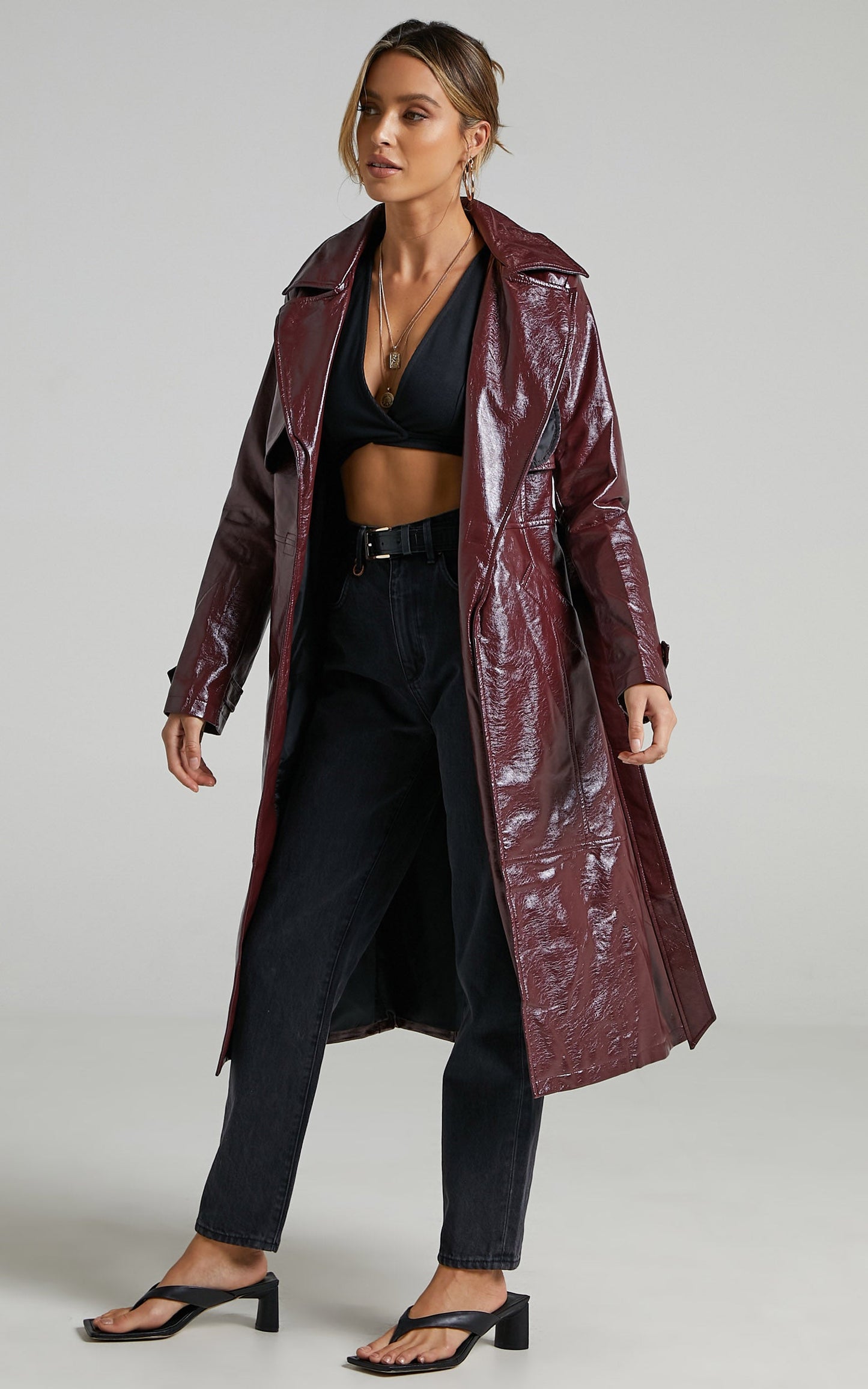 Unsolved Mystery Trench Coat in Aubergine