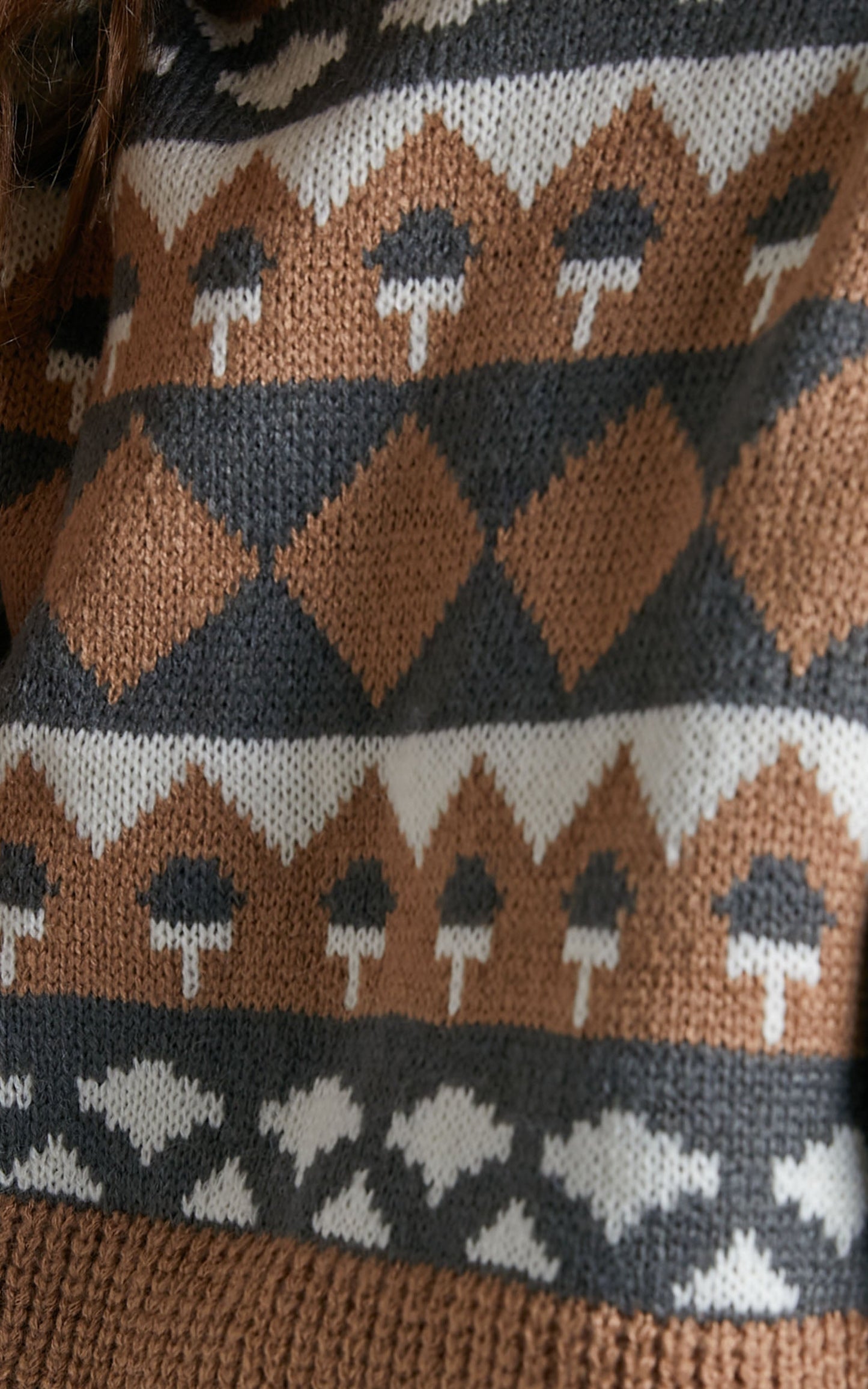 Vail Printed Knit in Brown