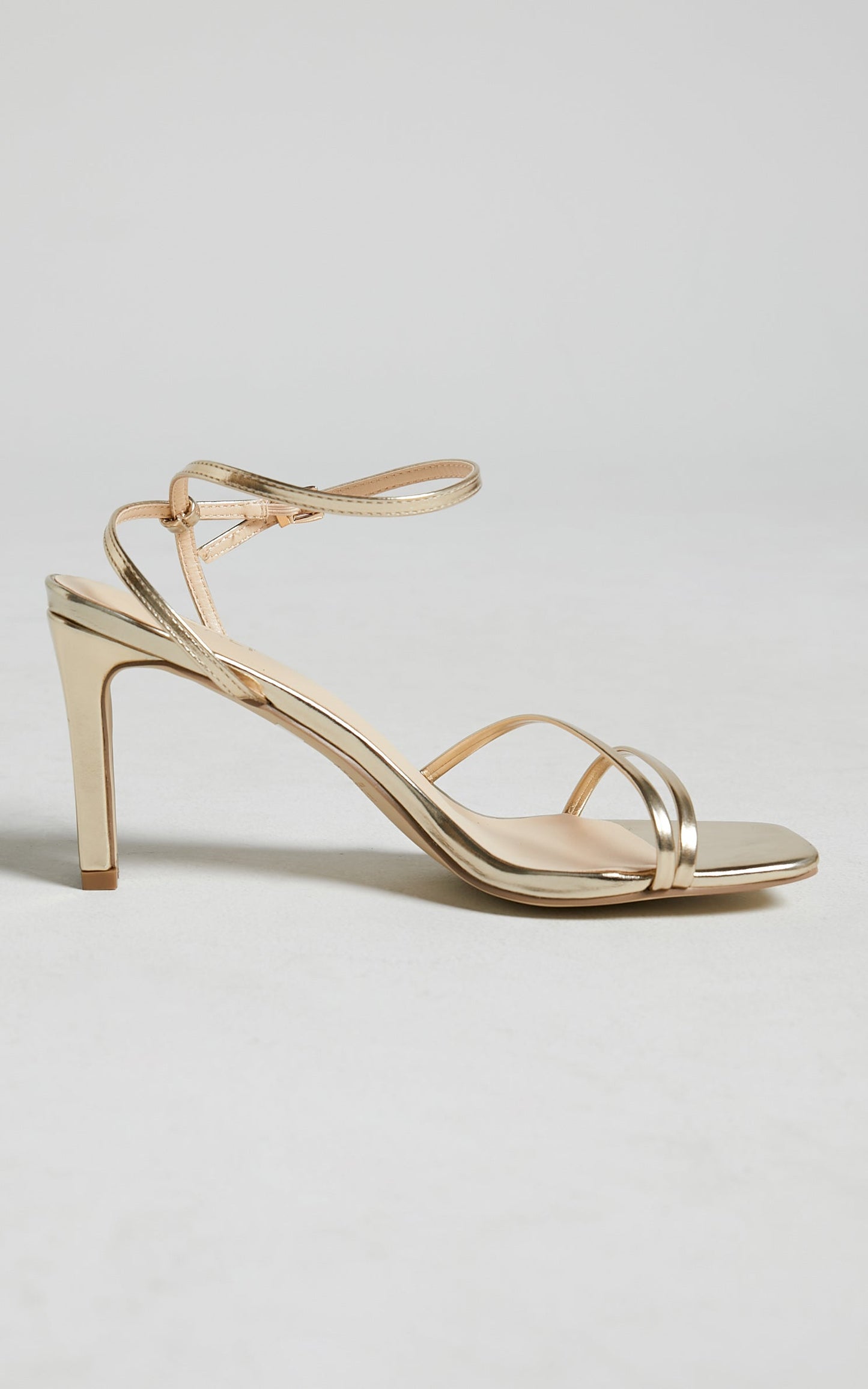 Verali - Kimmy Heels in Champagne Metallic Smooth