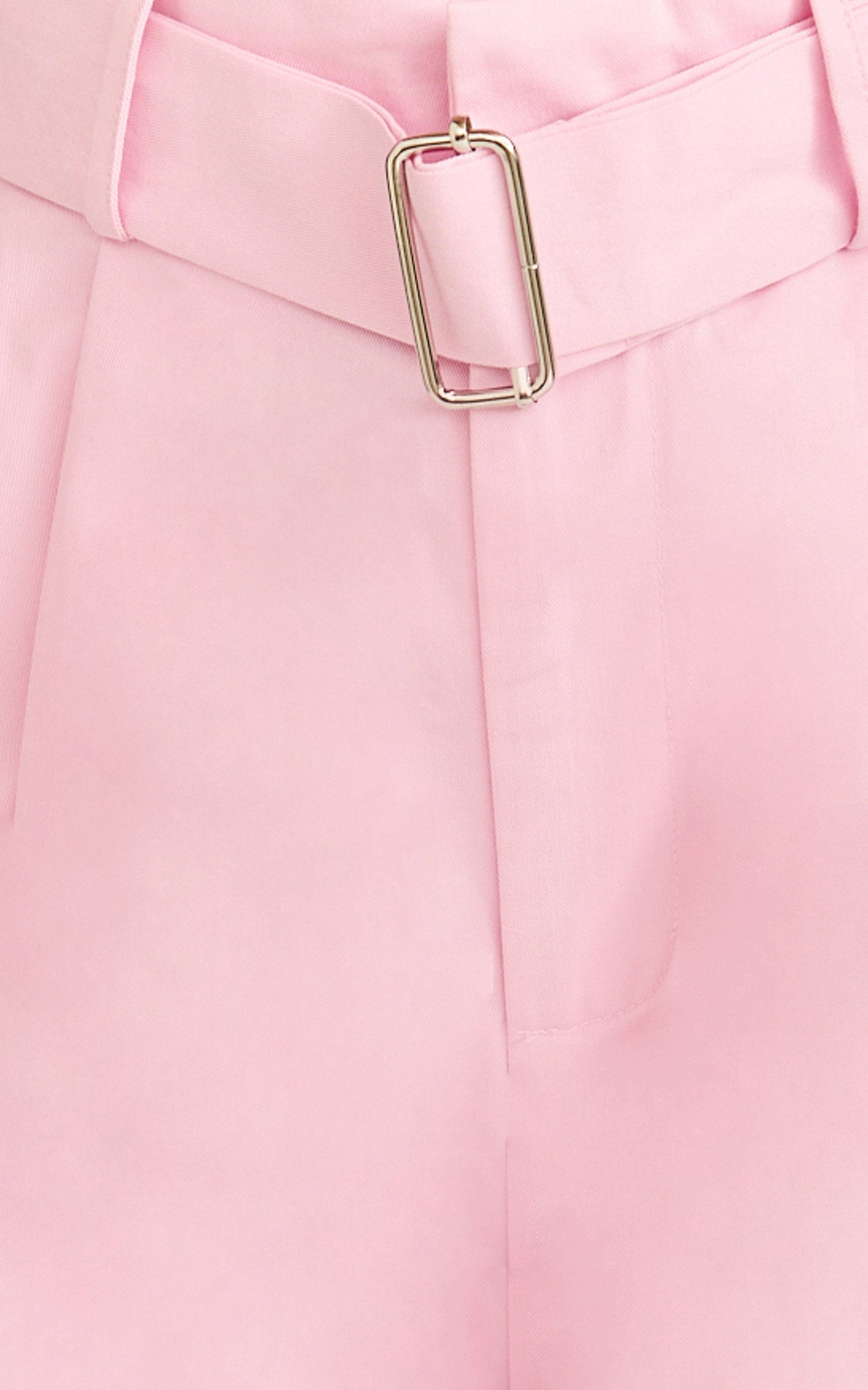 Violet Shorts - High Waist Belted Shorts in Pale Pink