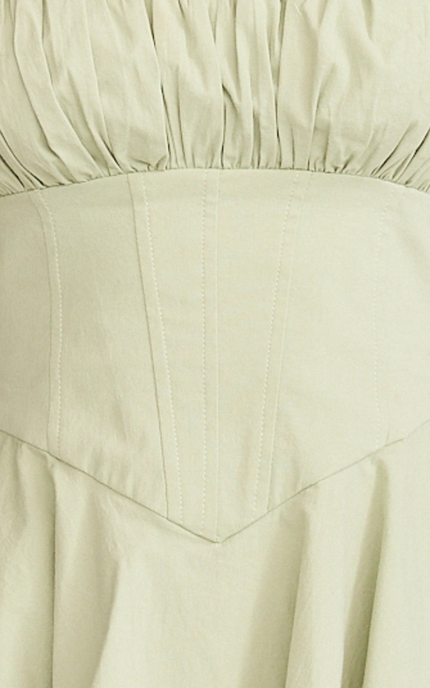 Vionette Mini Dress - Halter Neck Ruched Bust Corset Dress in Sage