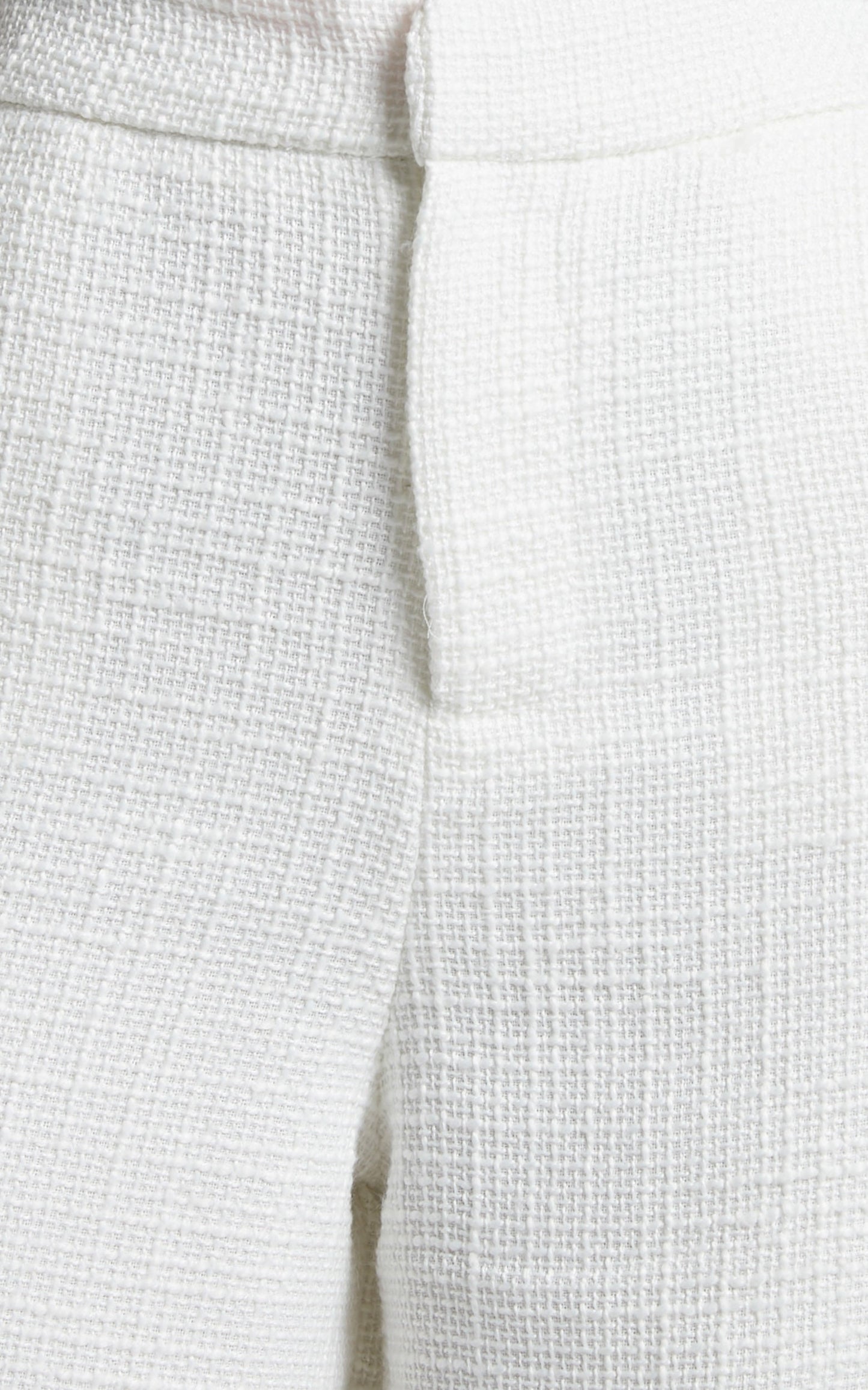 Walters Pants - Tweed Wide Leg High Waist Tailored Pants in White