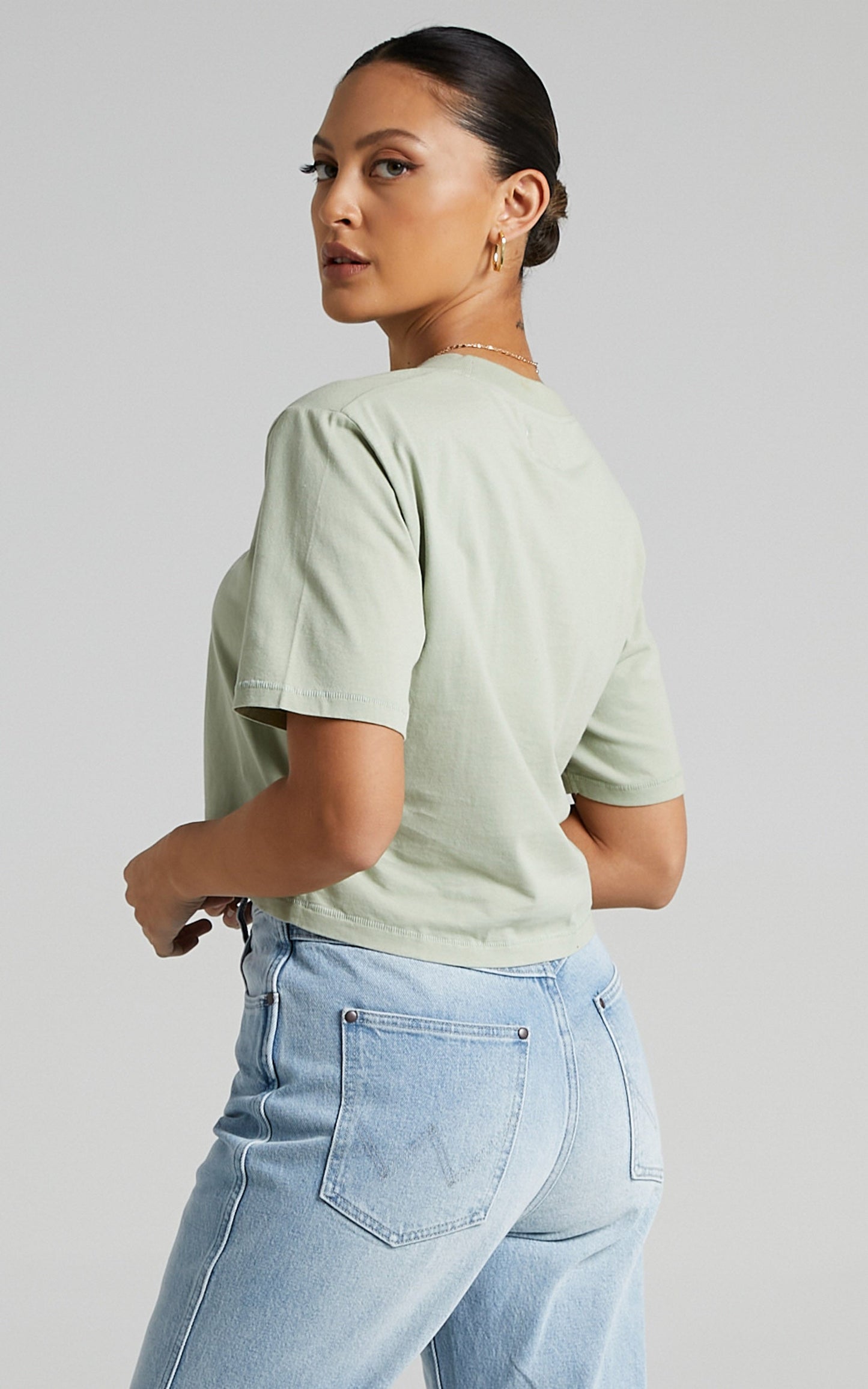Wrangler - Afterglow Crop Tee in Sage
