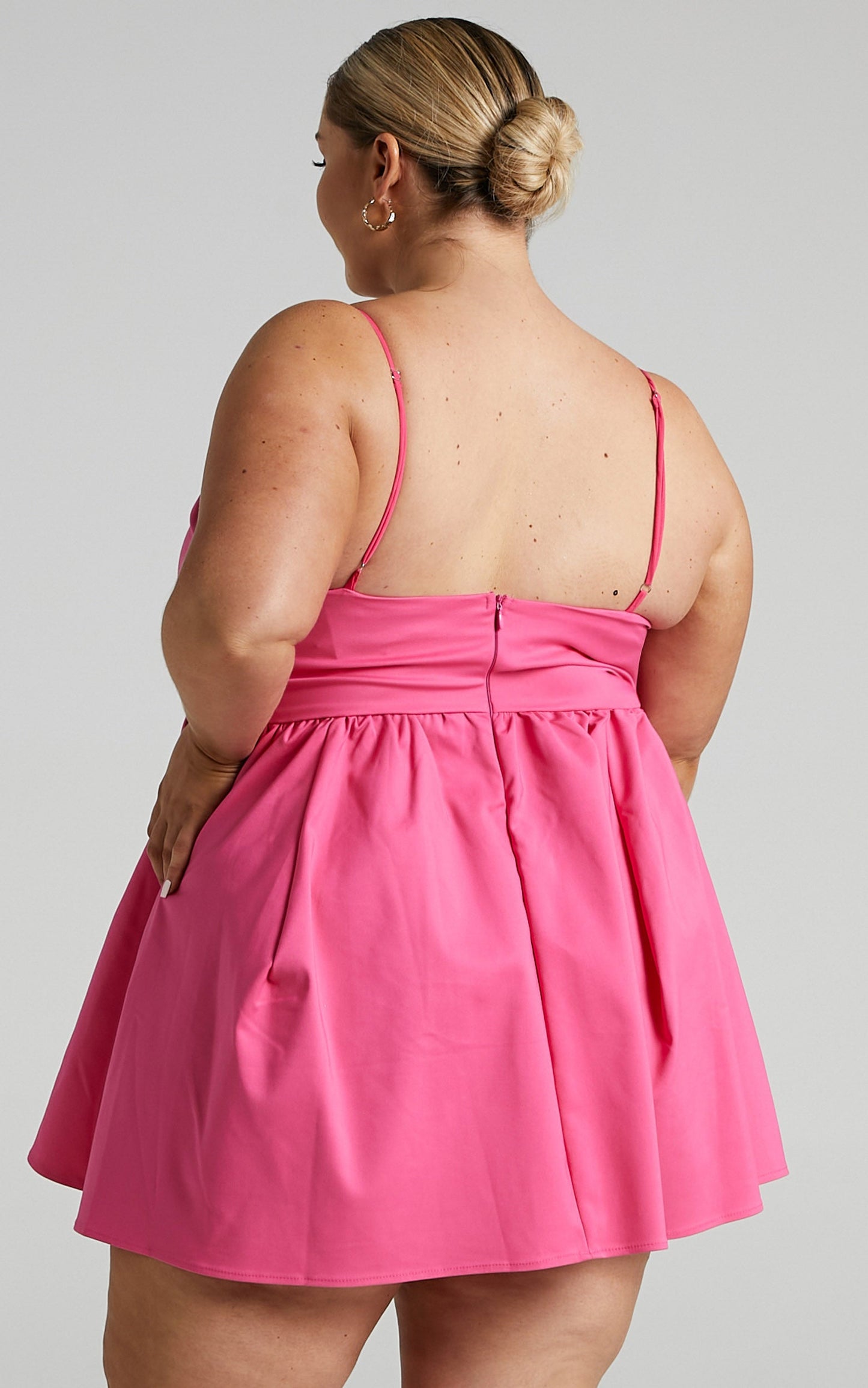 You Got Nothing To Prove Mini Dress - Strappy A-line Dress in Pink