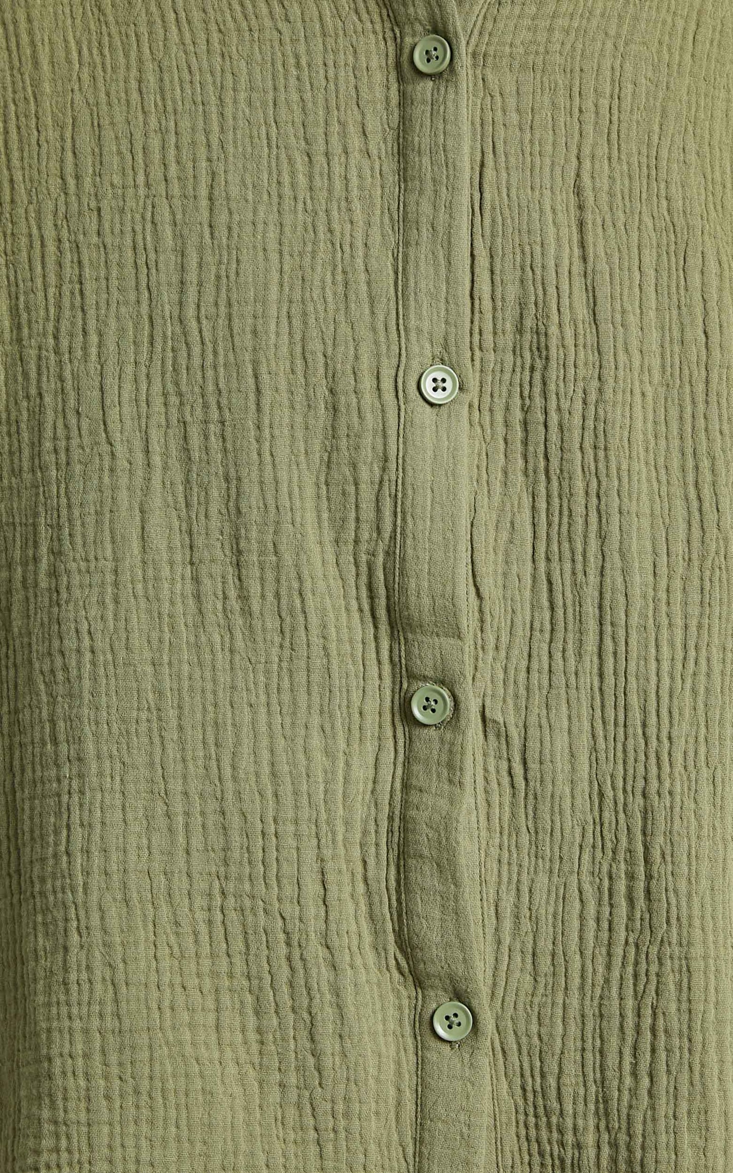 Yvaine Oversized Long Sleeve Button Up Shirt in Khaki