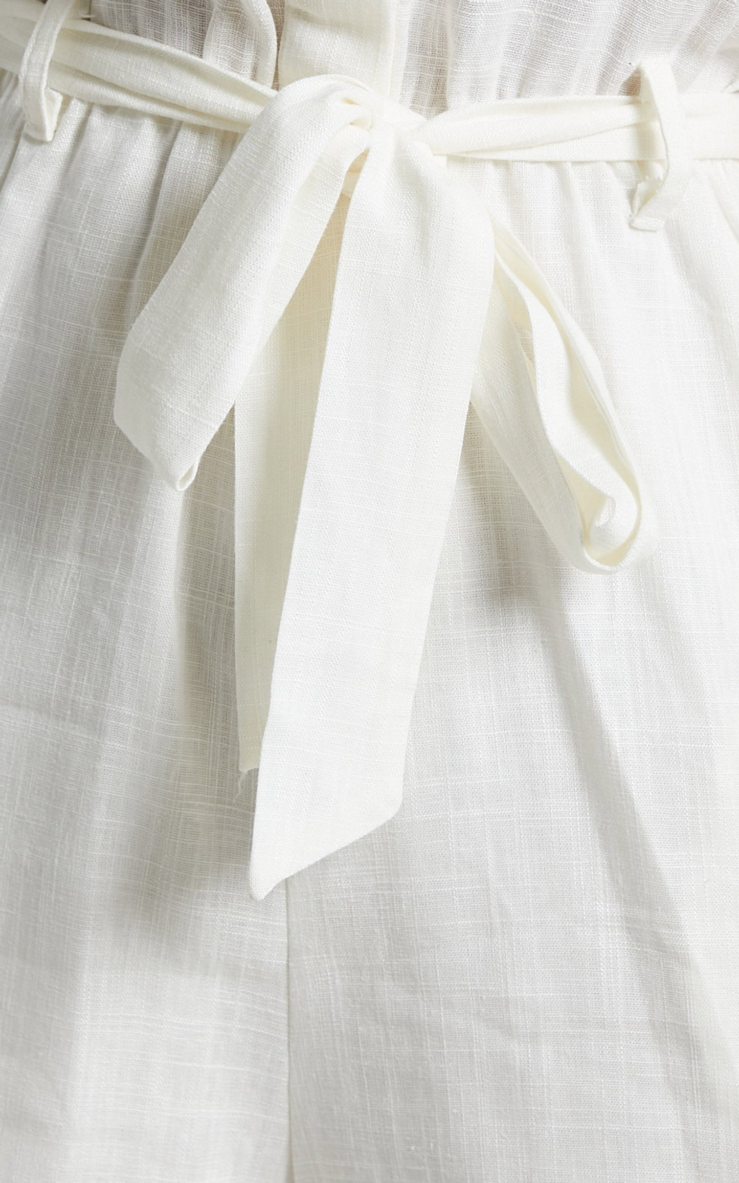 Zarina Belted Playsuit in White