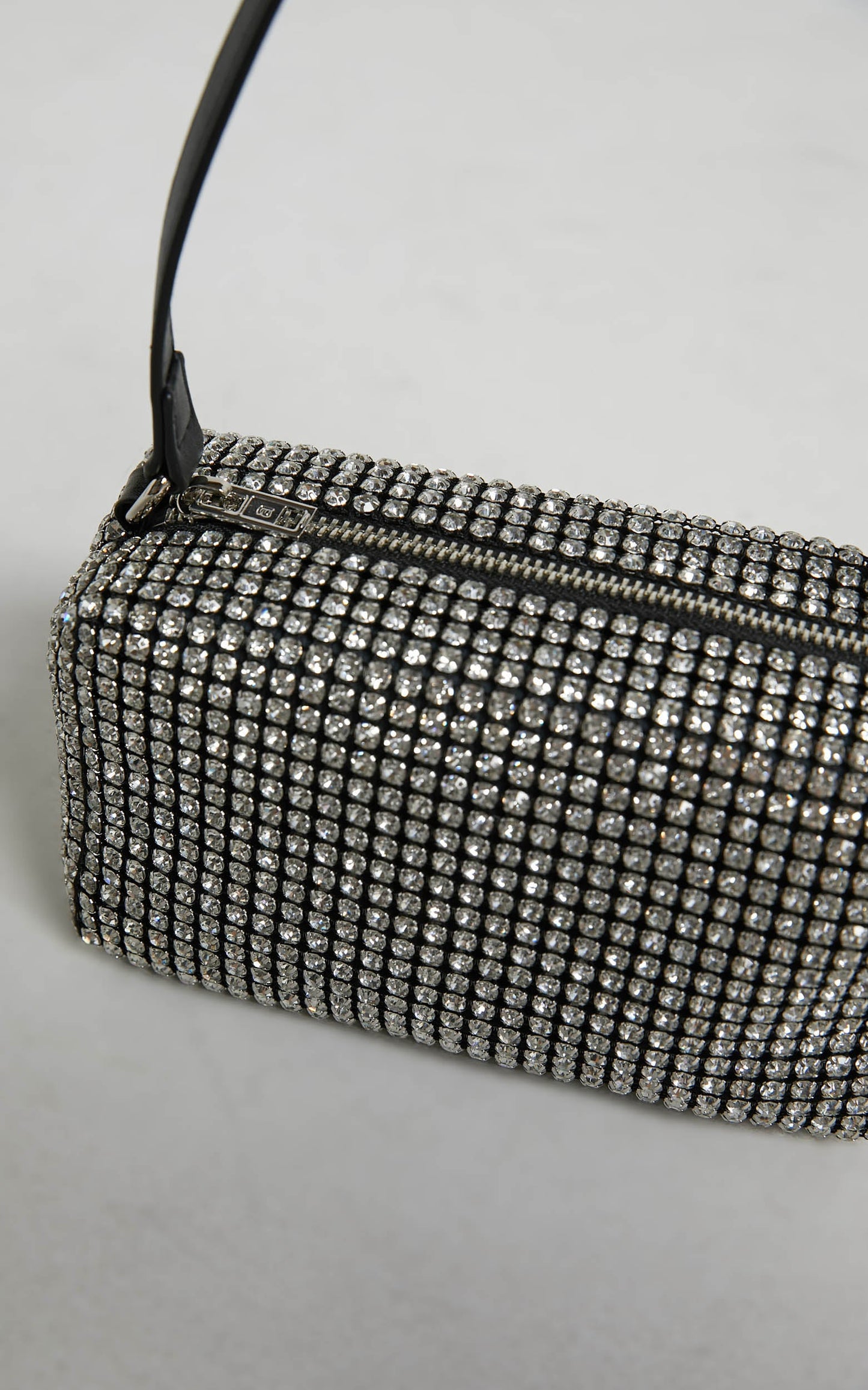 Zhoraya Rhinestone Bag in Silver