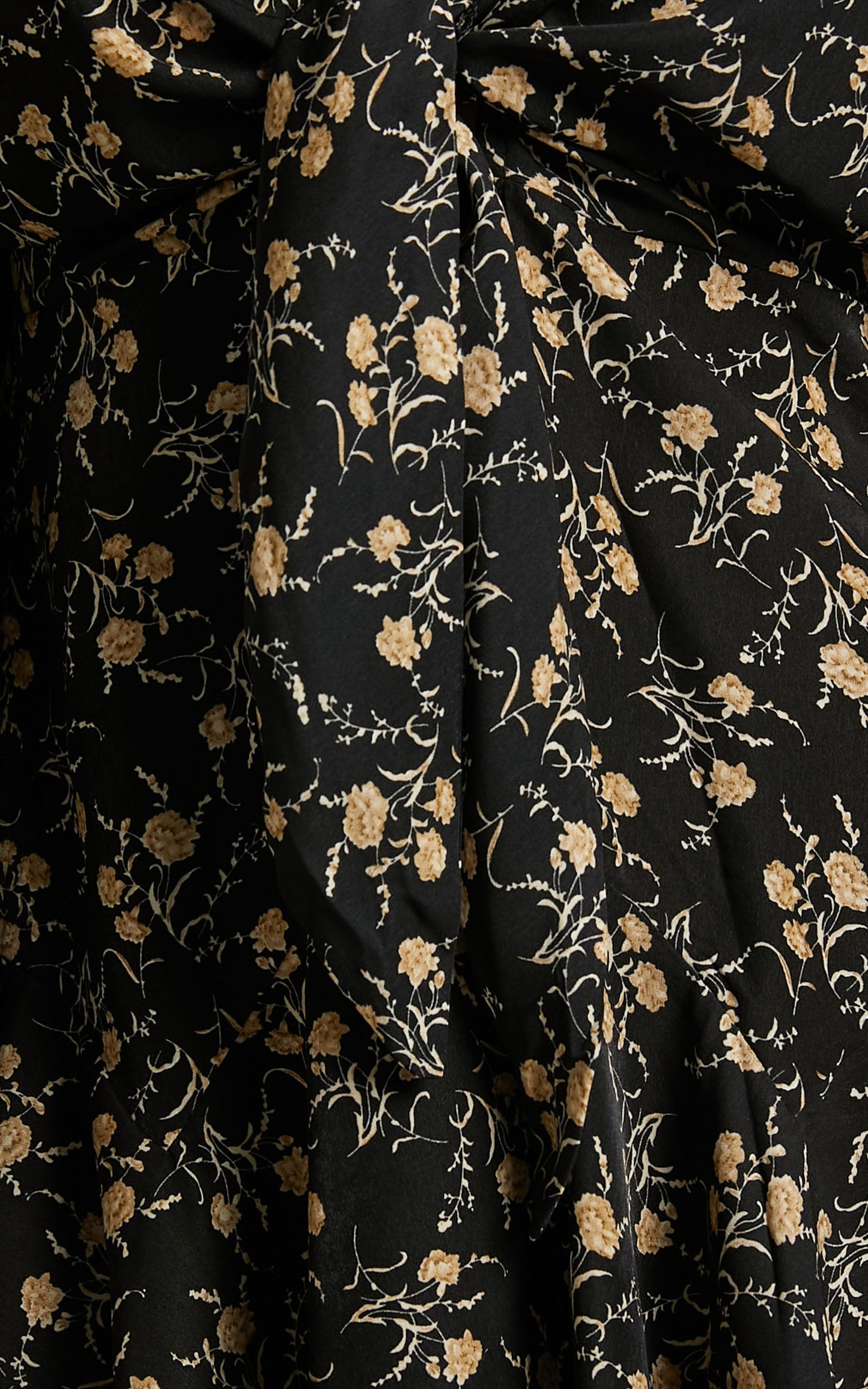 Zillion Mini Dress - Long Sleeve Button Front Dress in Black Floral