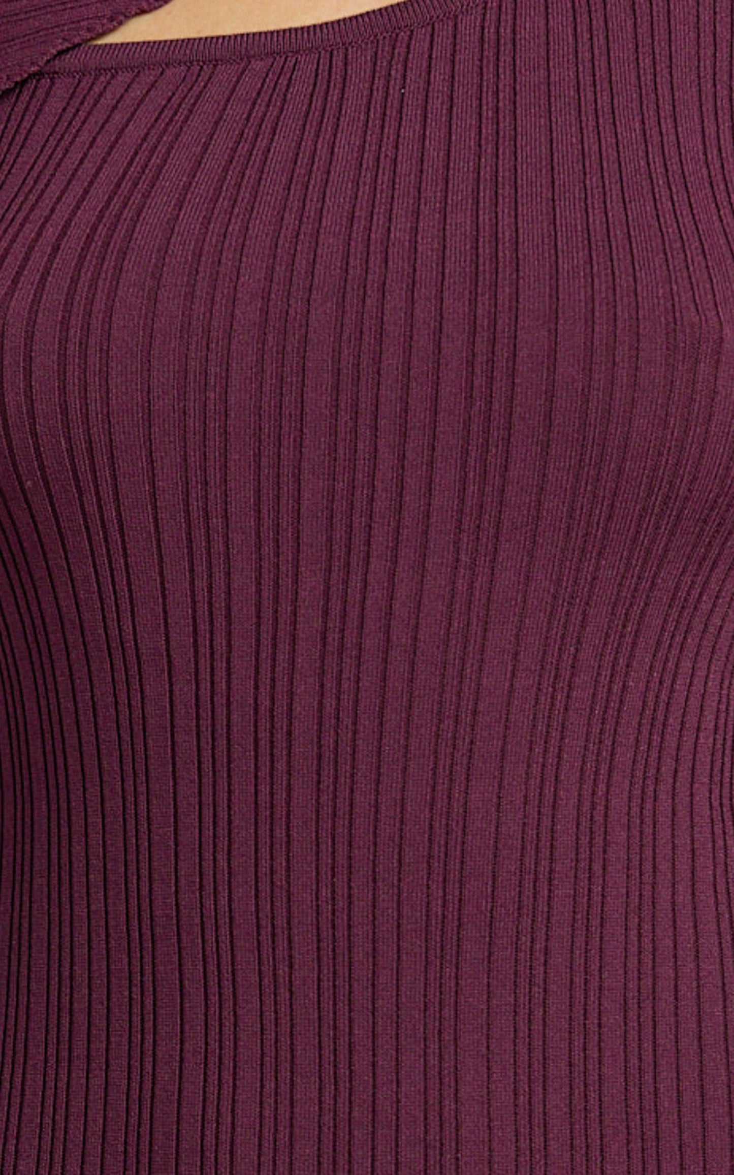 Zoya Mini Dress - Long Sleeve Bodycon Dress in Wine