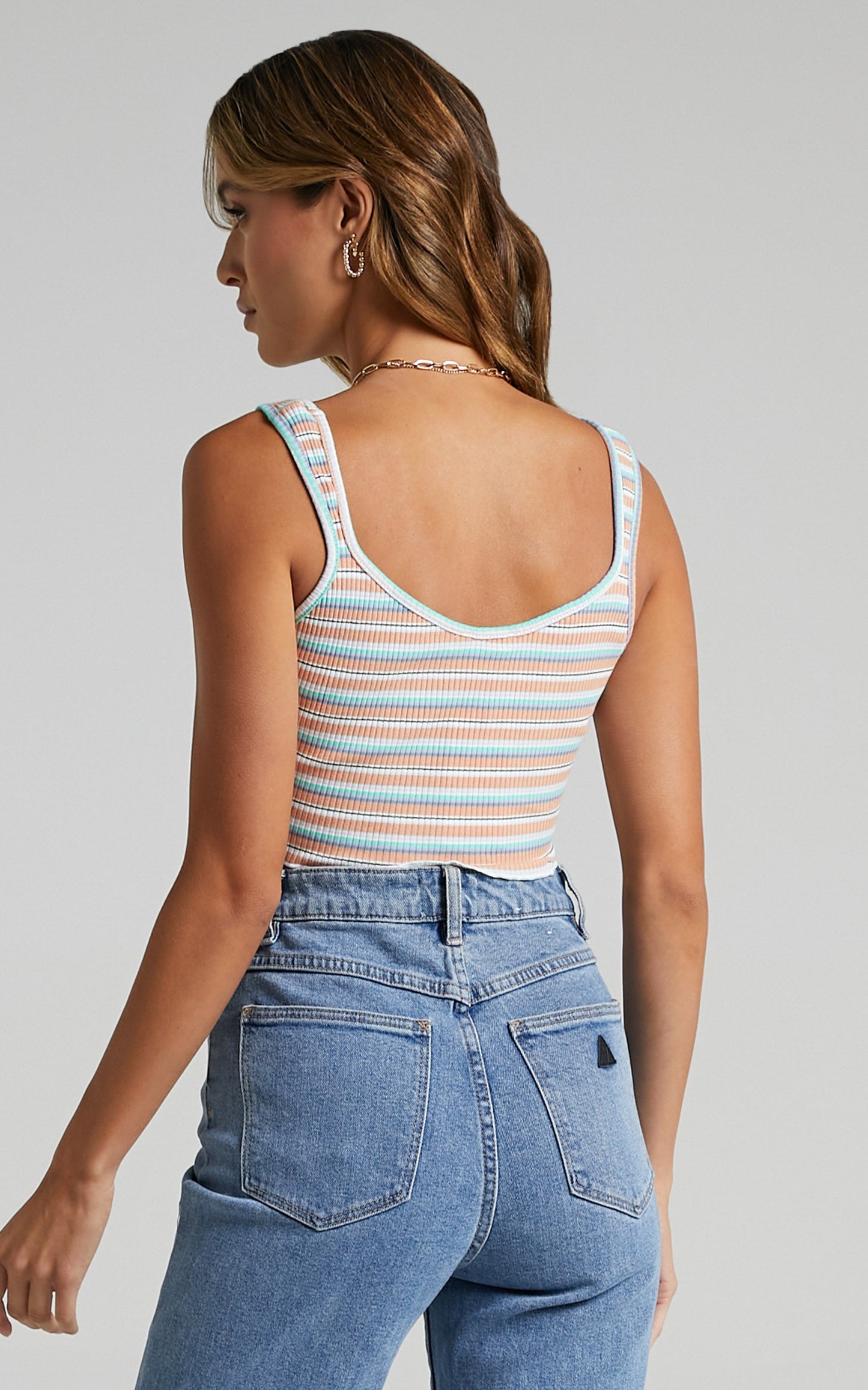 Zya The Label - Sadie Top in Pastel Stripe