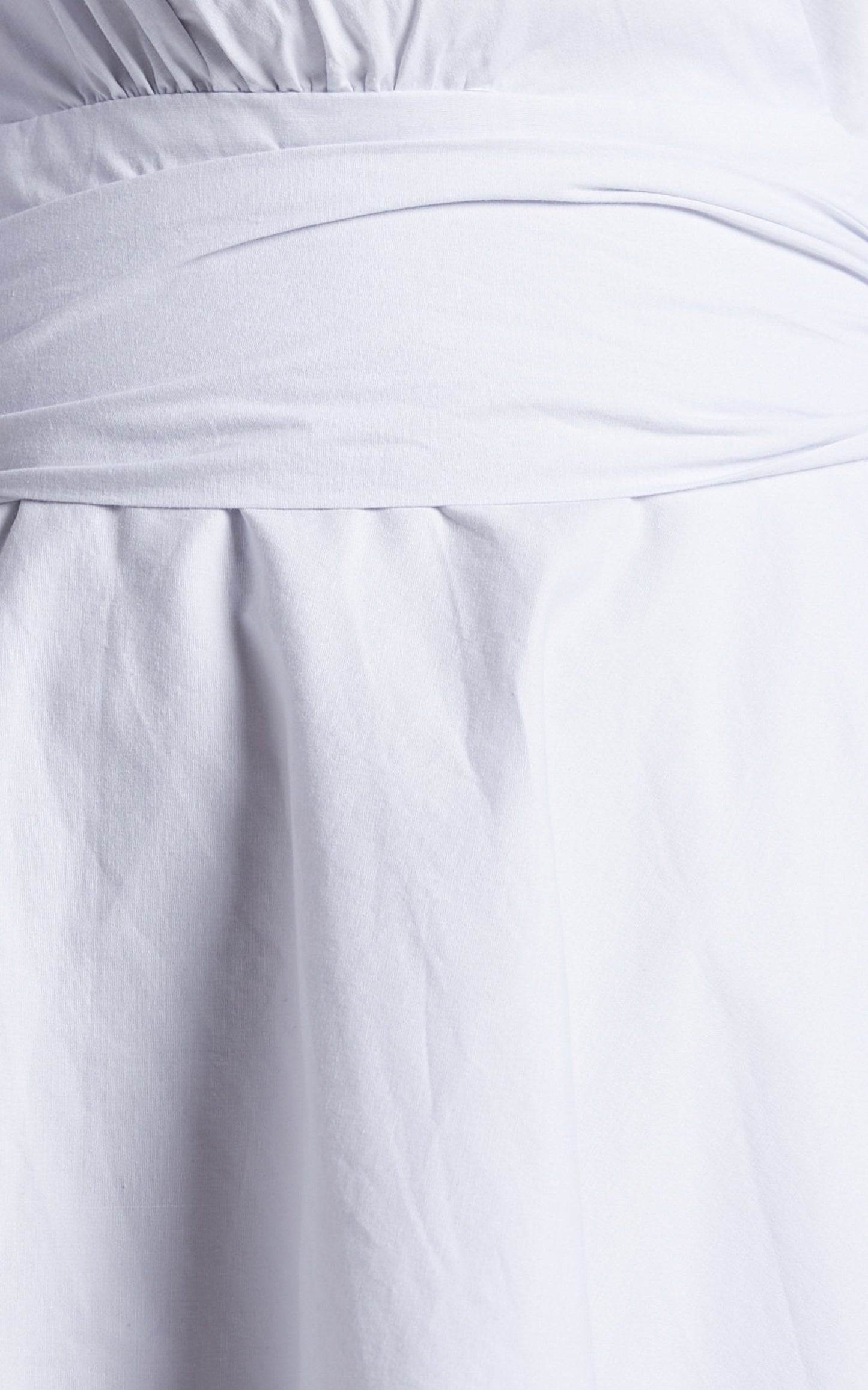 Zyla Mini Dress - Puff Sleeve Wrap Dress in White