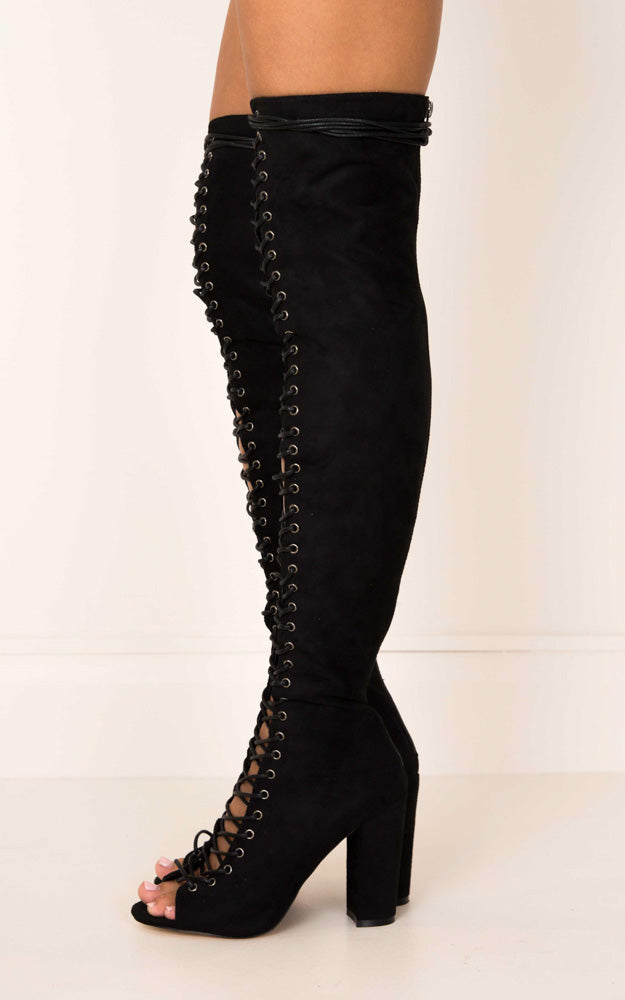 Billini - Bardot Boots in Black Micro