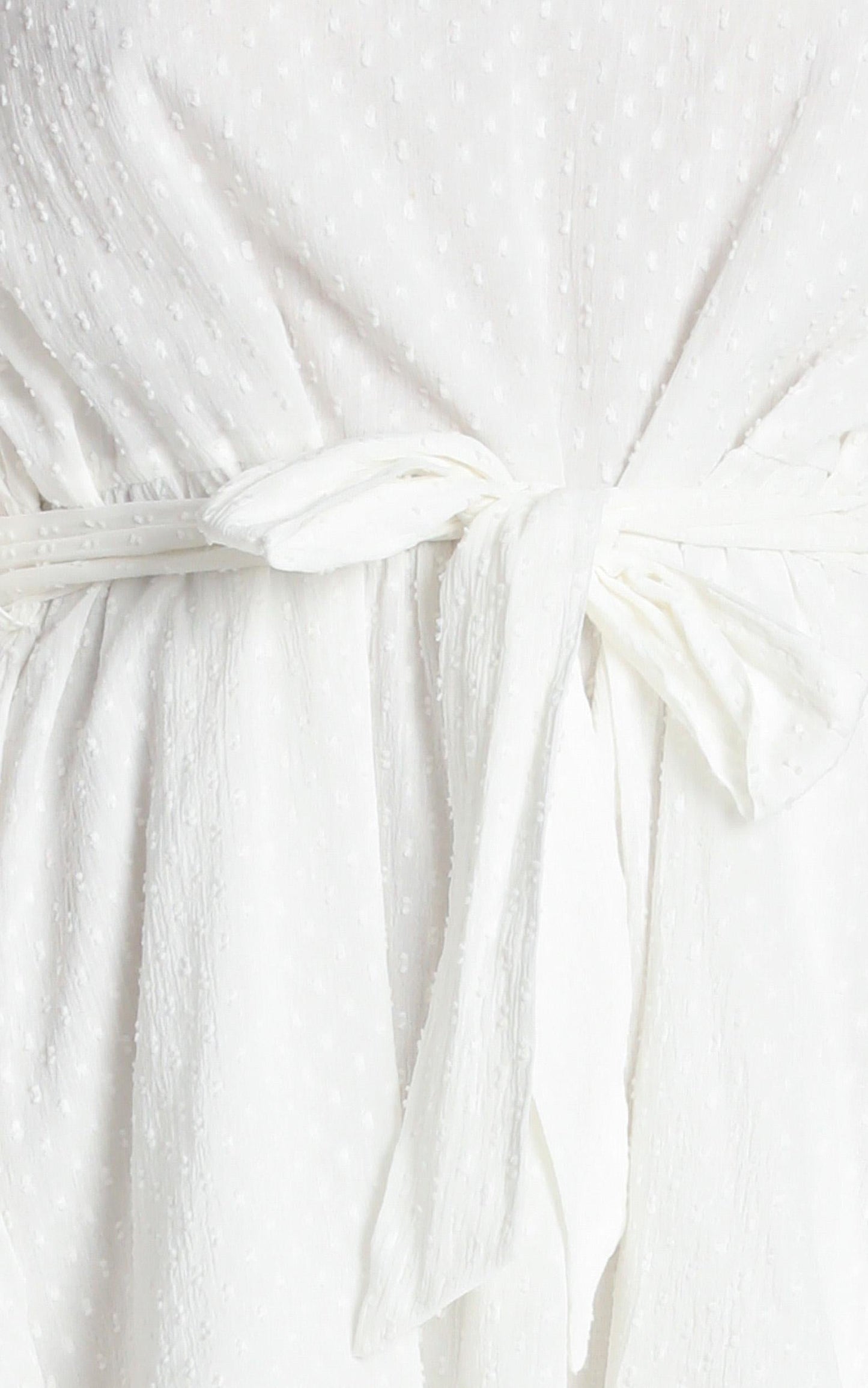 Adrianna Ruffle Mini Dress in White