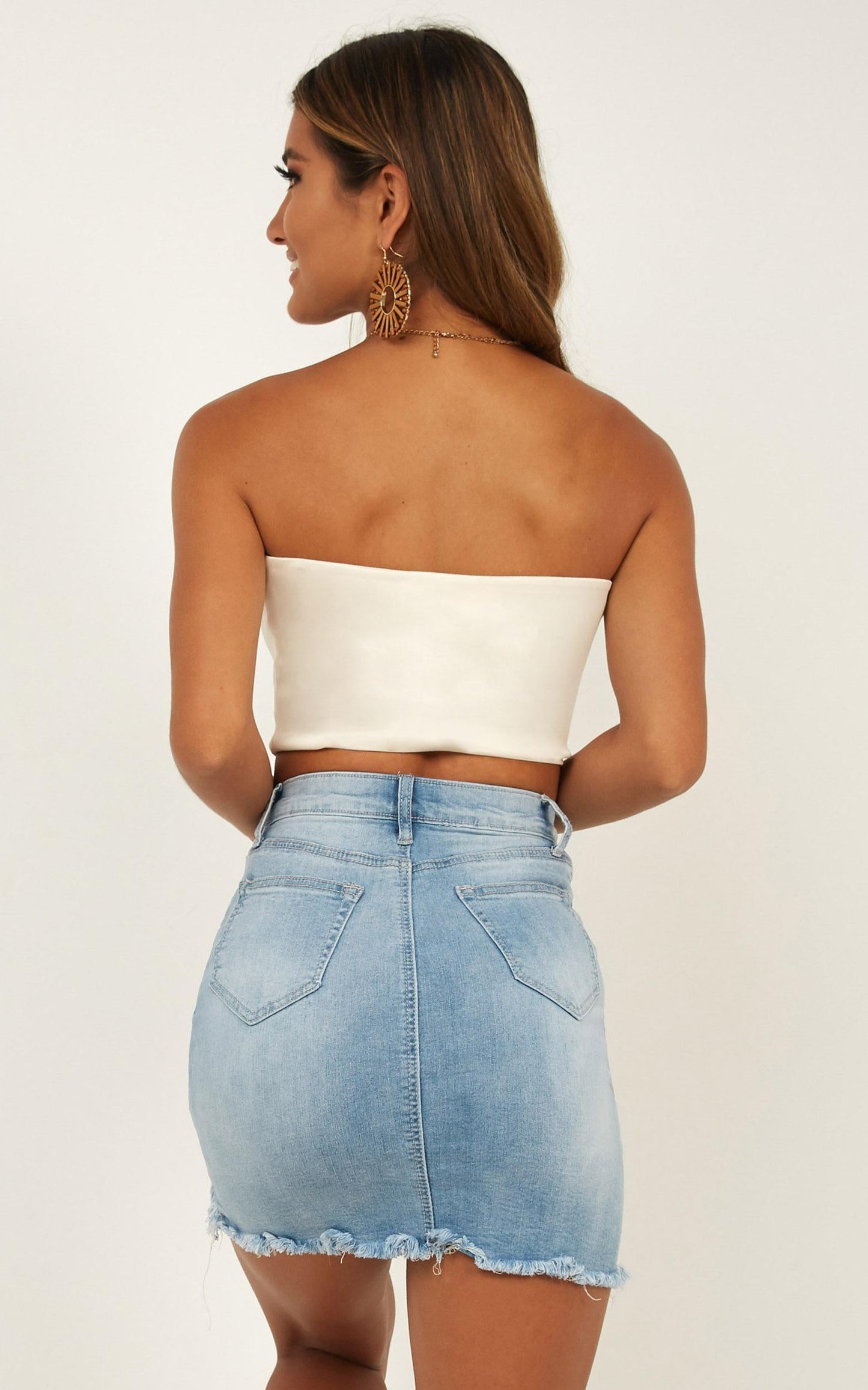Animation Crop Top In Cream