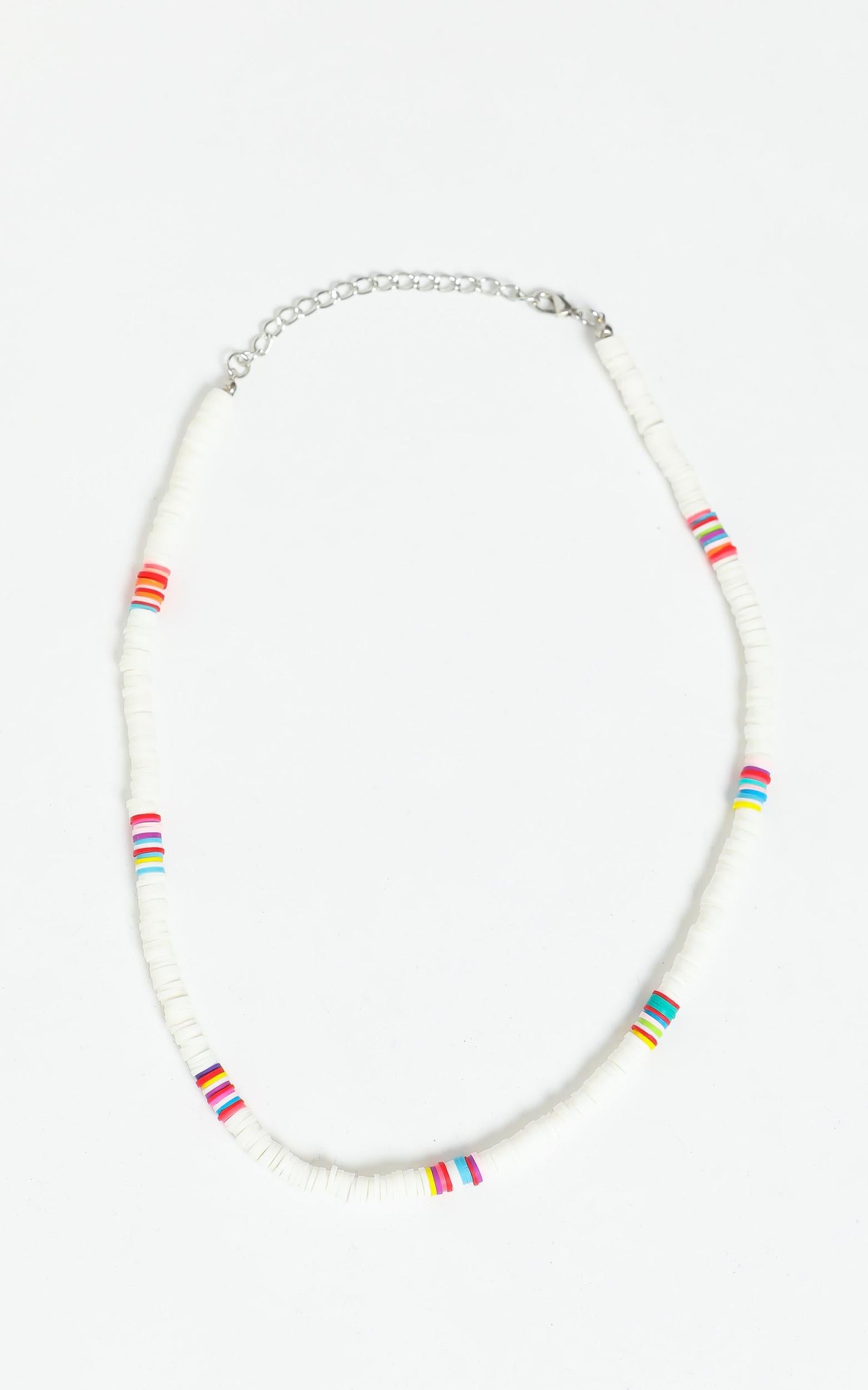 Beaded Necklace in White