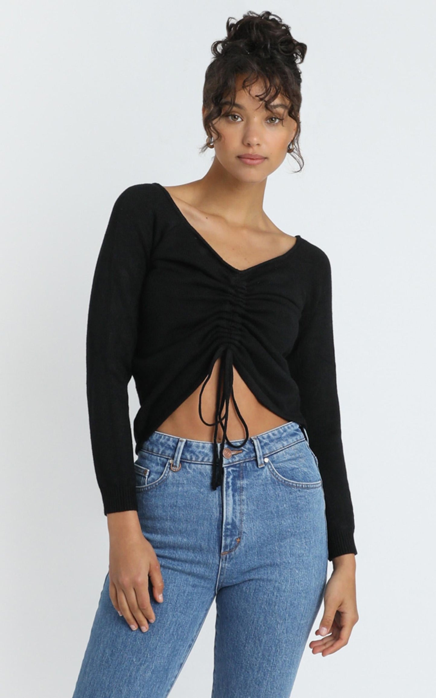 Ellis Knit Top in Black