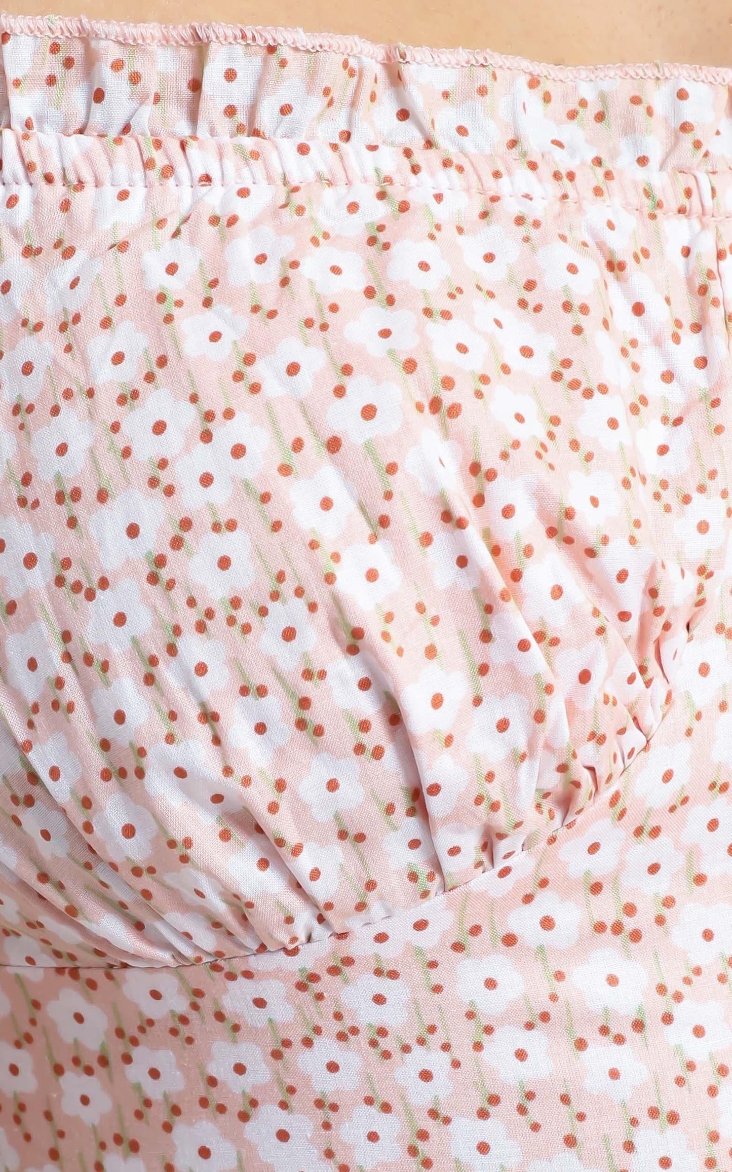 Brigitte Dress in Beige Floral