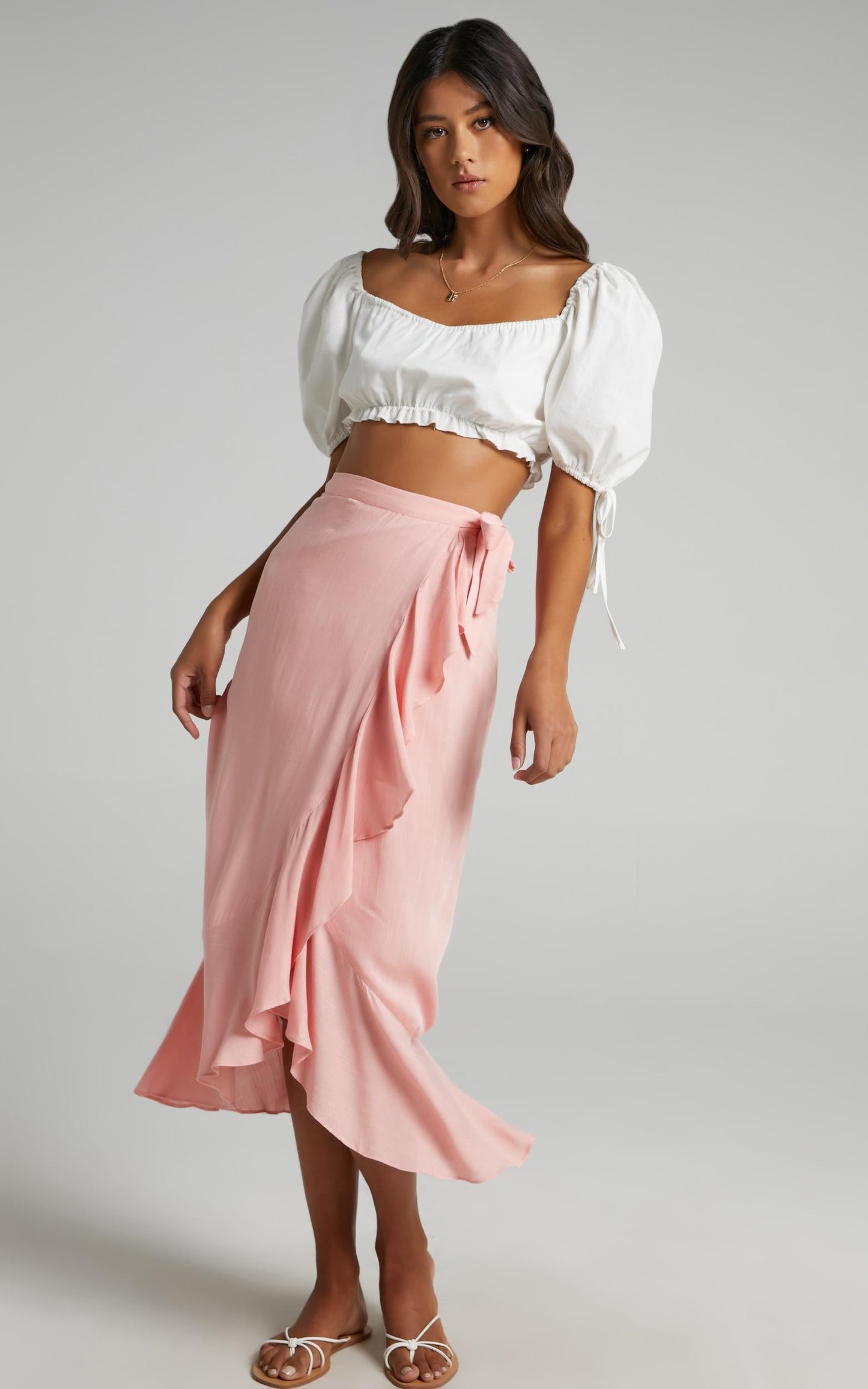Camellia Skirt in Peach
