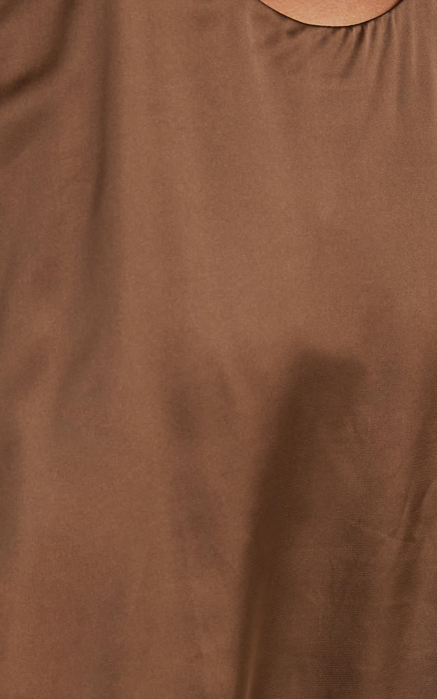 Elif Dress in Chocolate Satin
