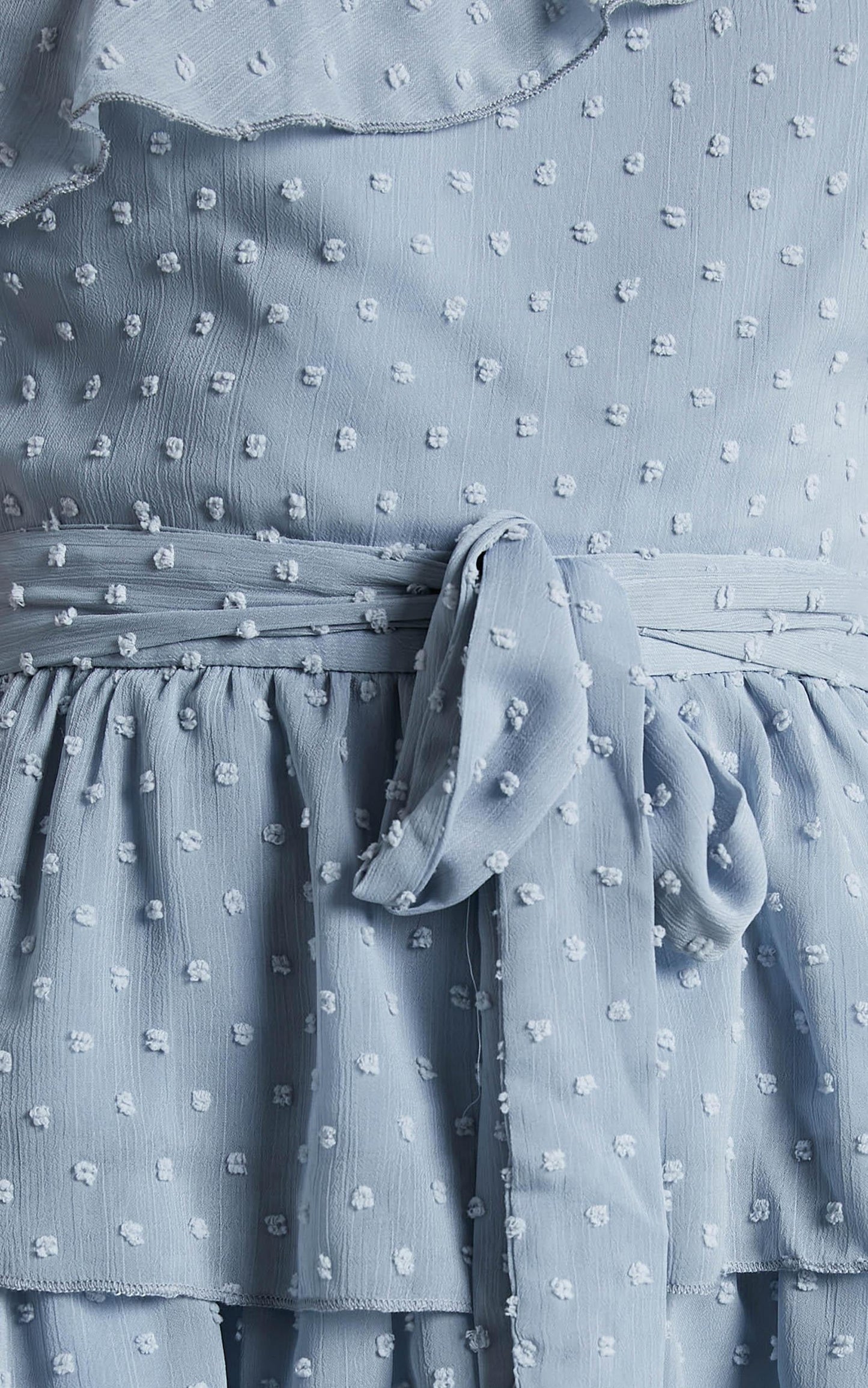 Darling I Am A Daydream Mini Dress - One Shoulder Ruffle Dress in Powder Blue