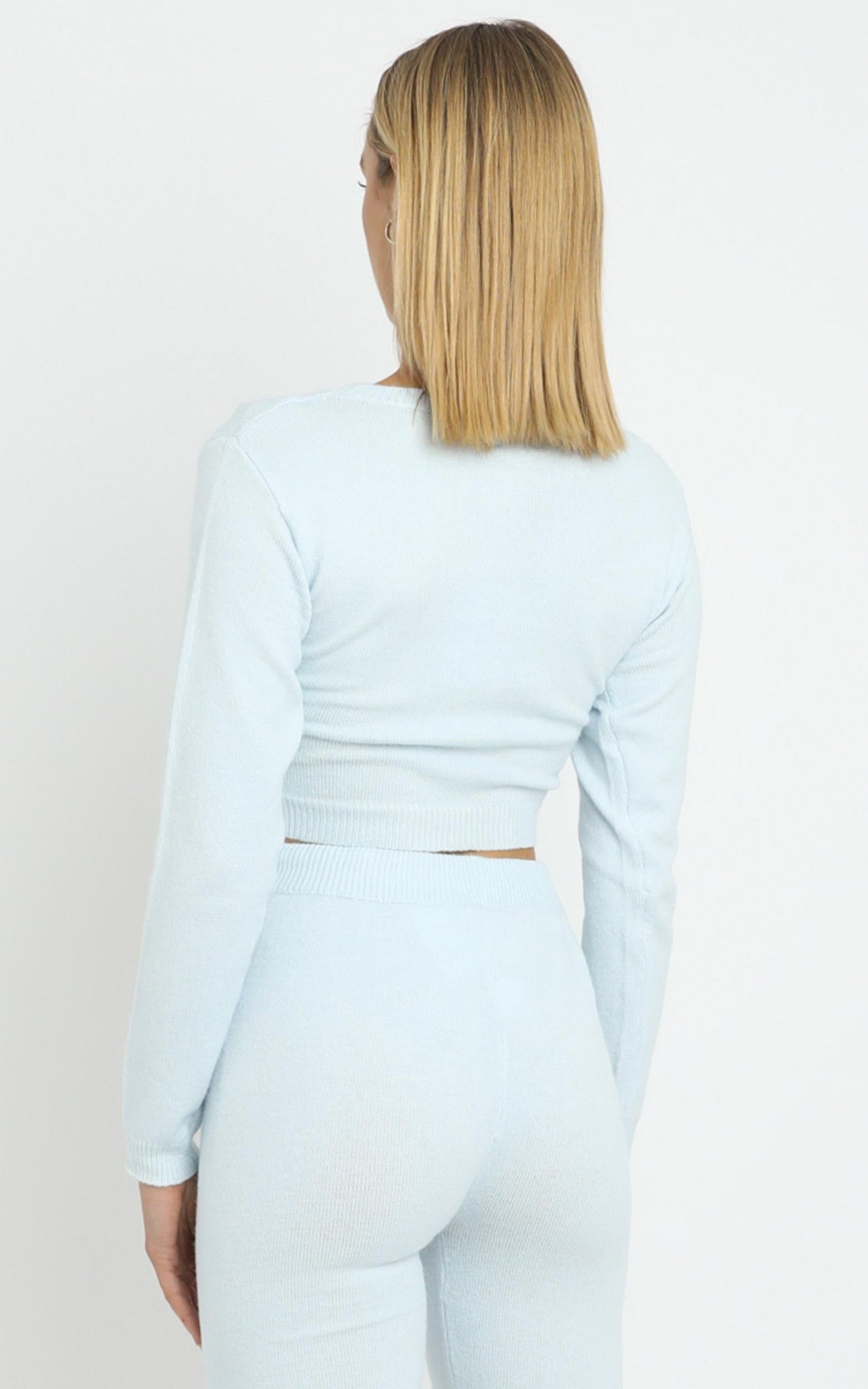 Deanna Knit Top in Baby Blue