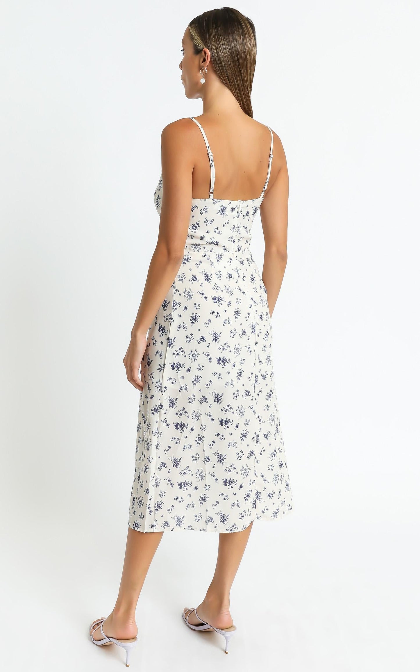Izabella Dress in Cream Floral