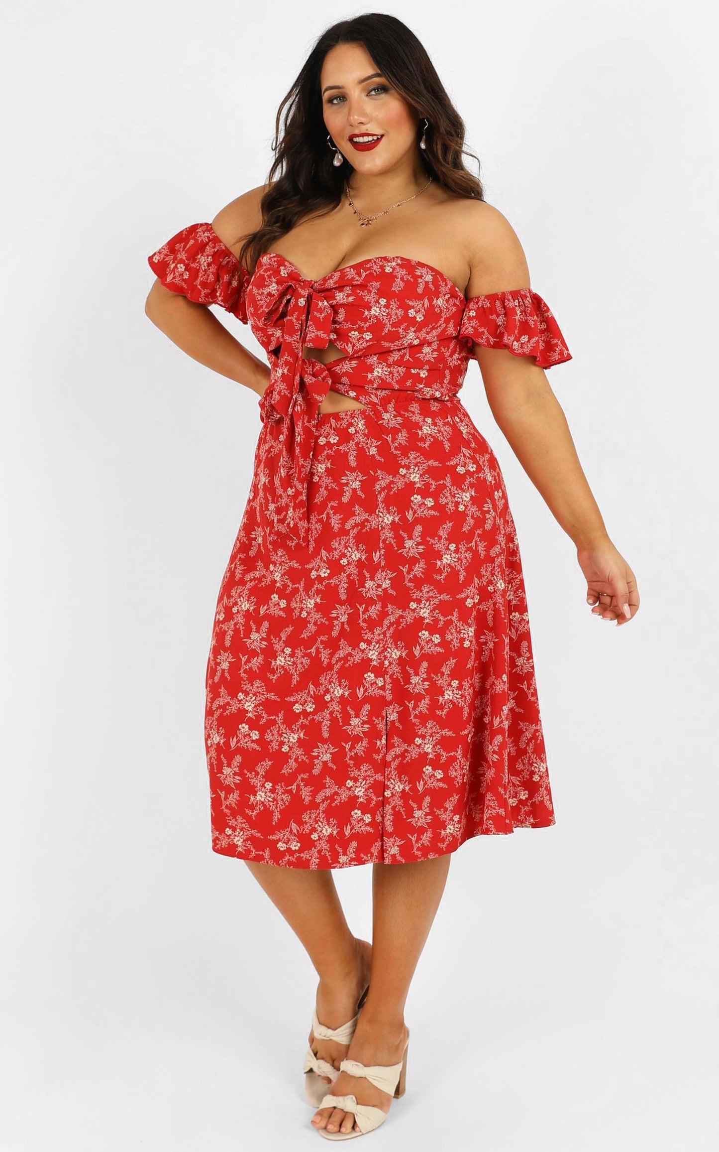 Inner Stylist Dress In Red Floral