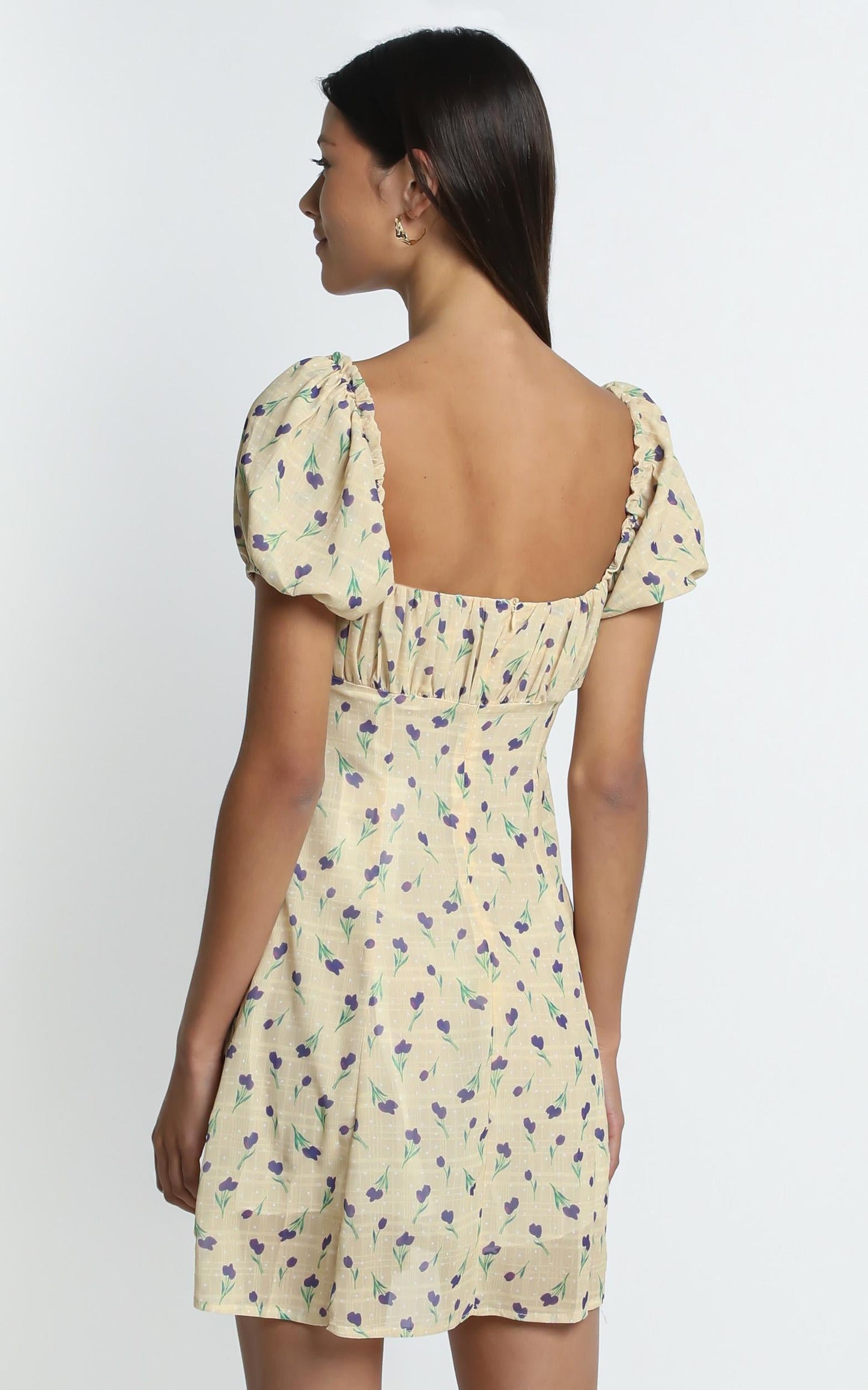 Edrea Dress in Yellow Floral