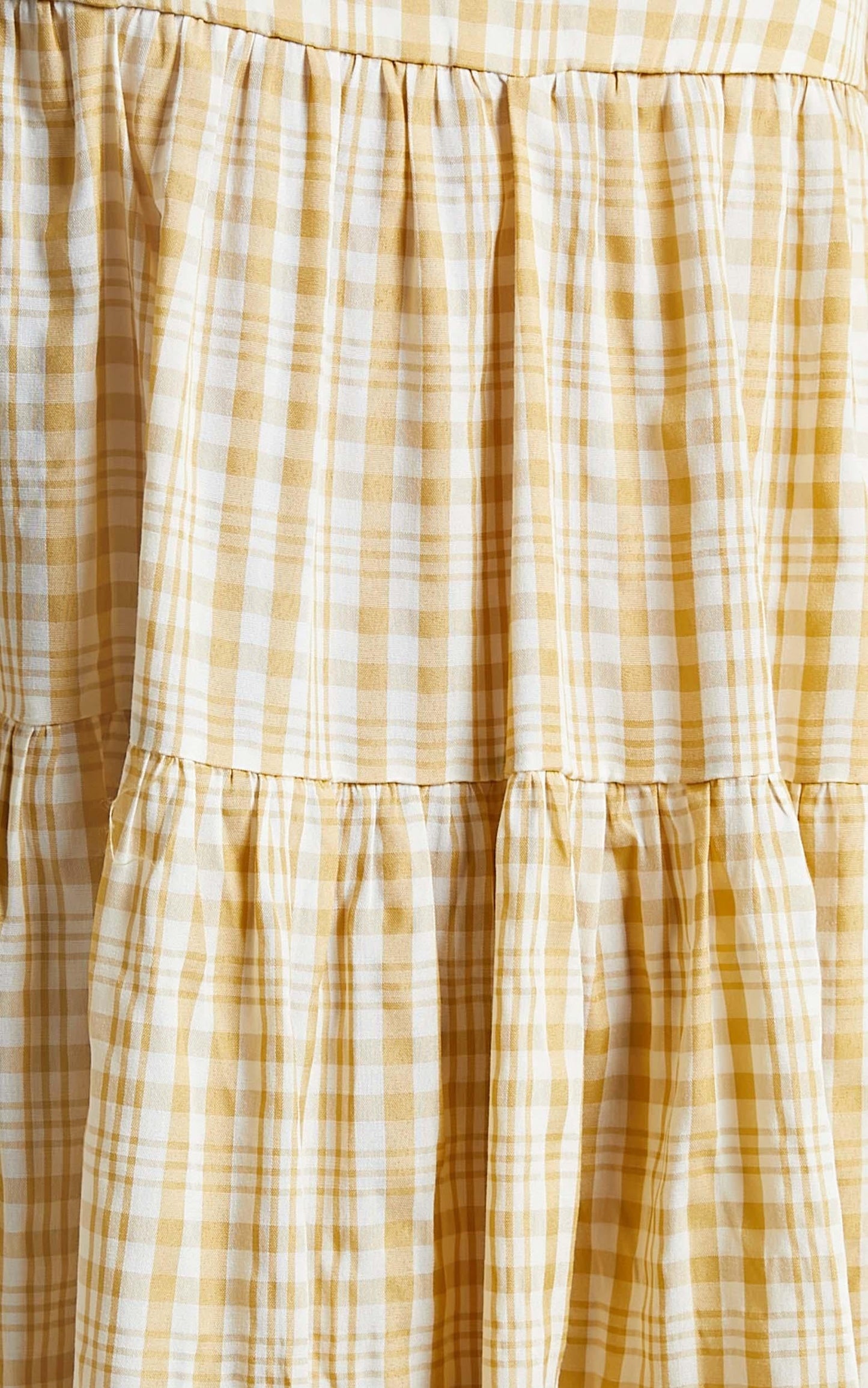Ellora Dress in Mustard Check
