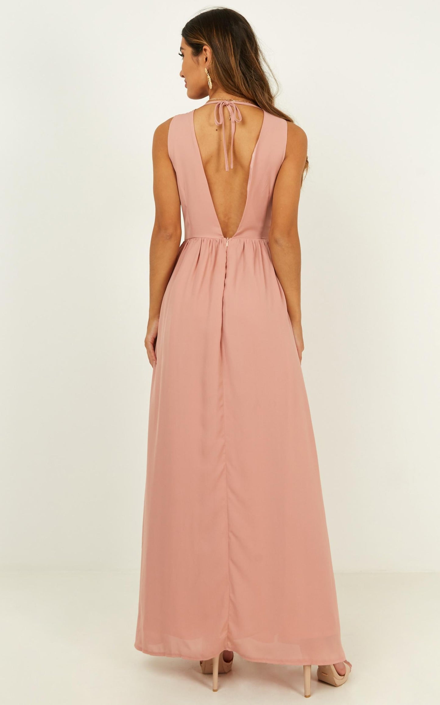 End Of The Song Dress In Dusty Rose