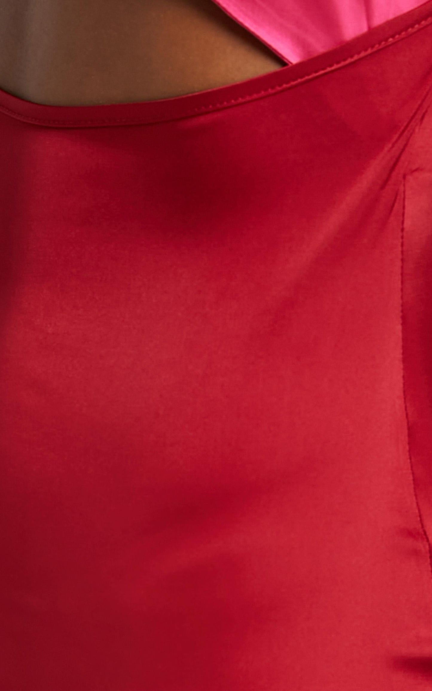 Ennis Dress in Red Satin