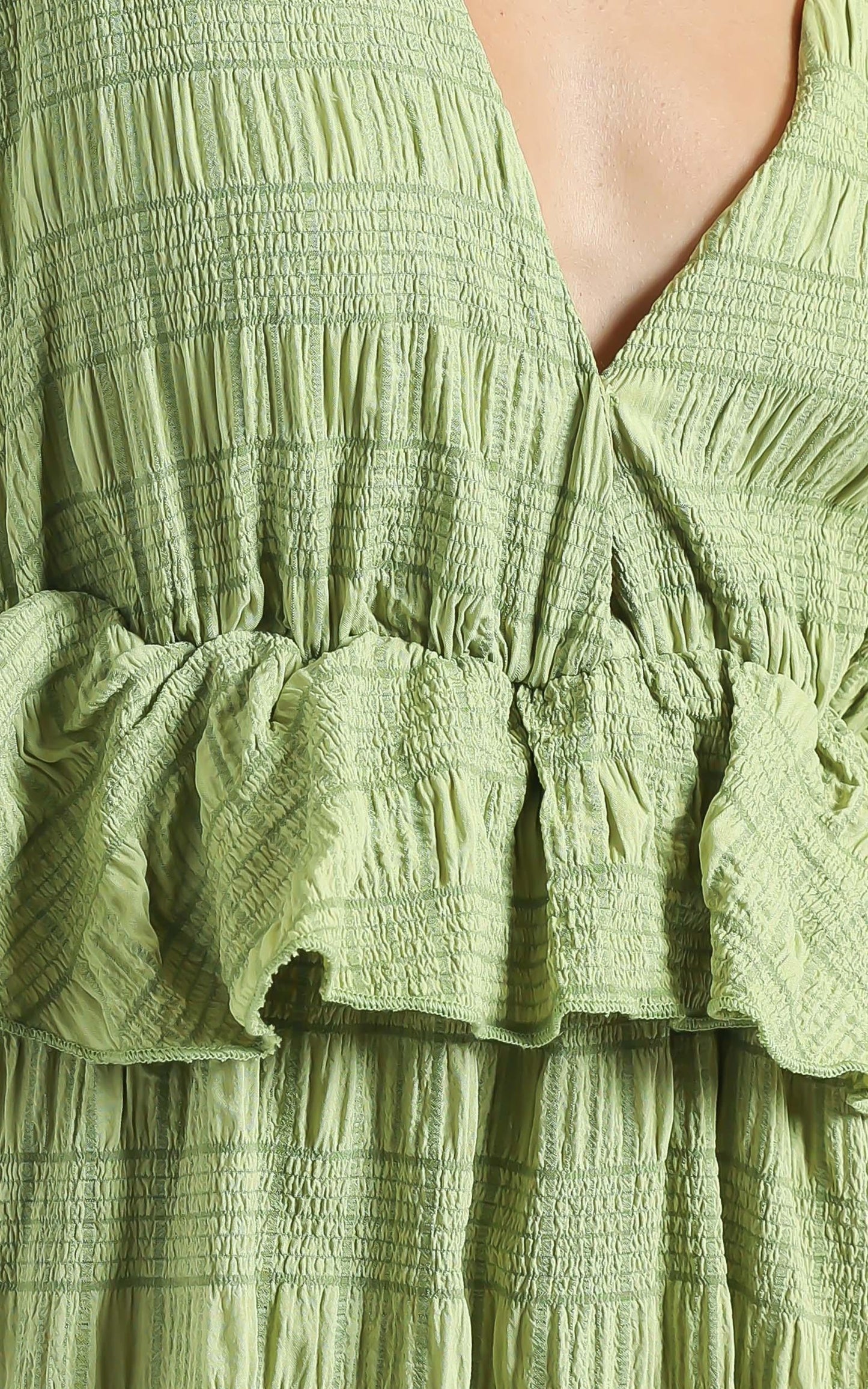 Addilyn Dress in Green Check