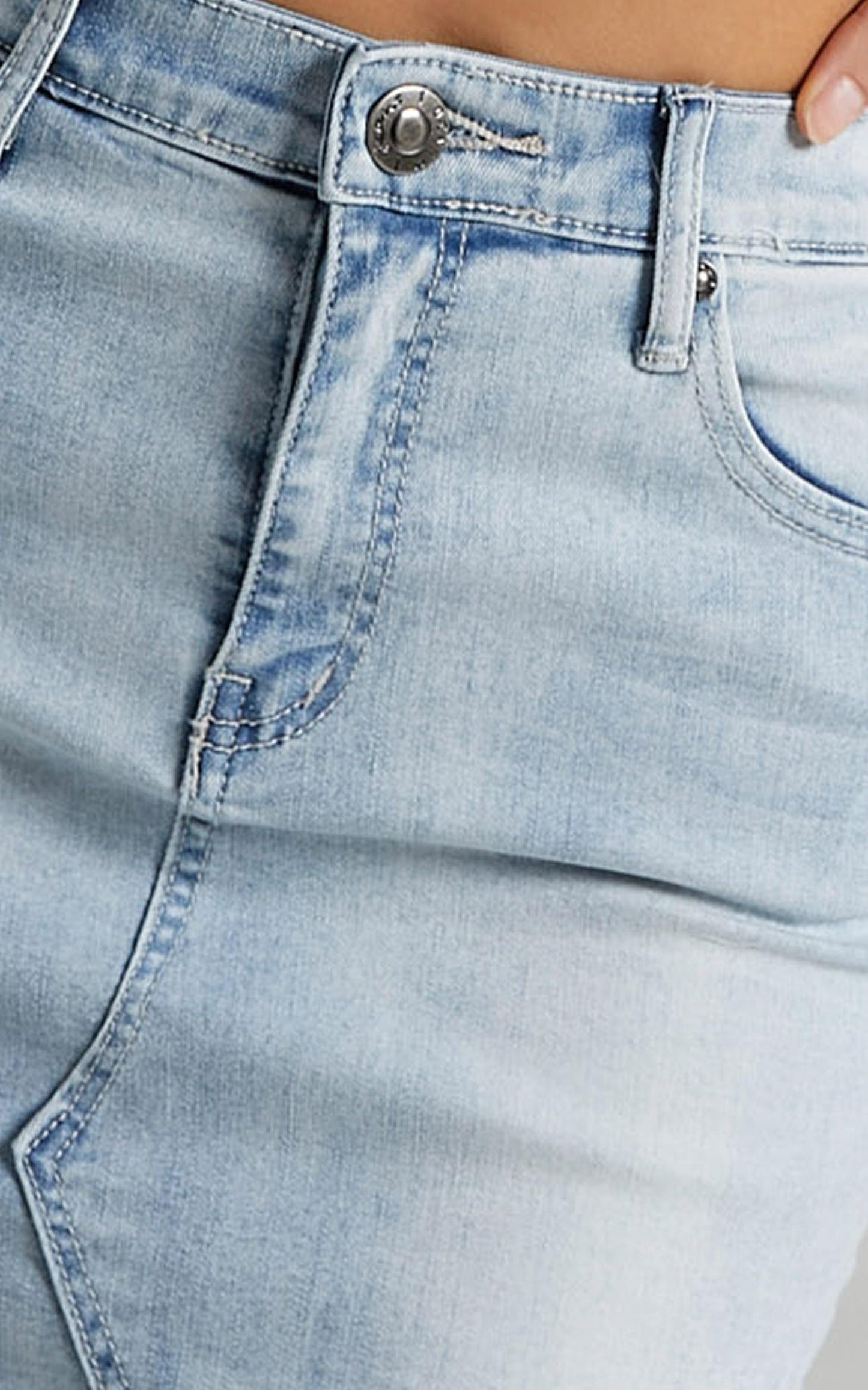 Ready And Willing Denim Skirt in Light Wash