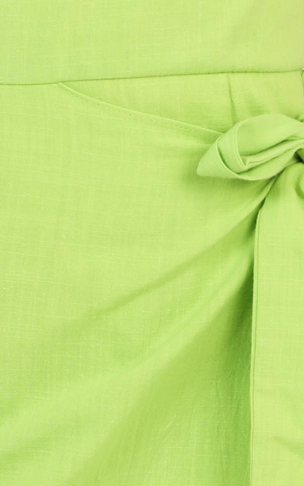 Keeping It Together Dress in Green Linen Look